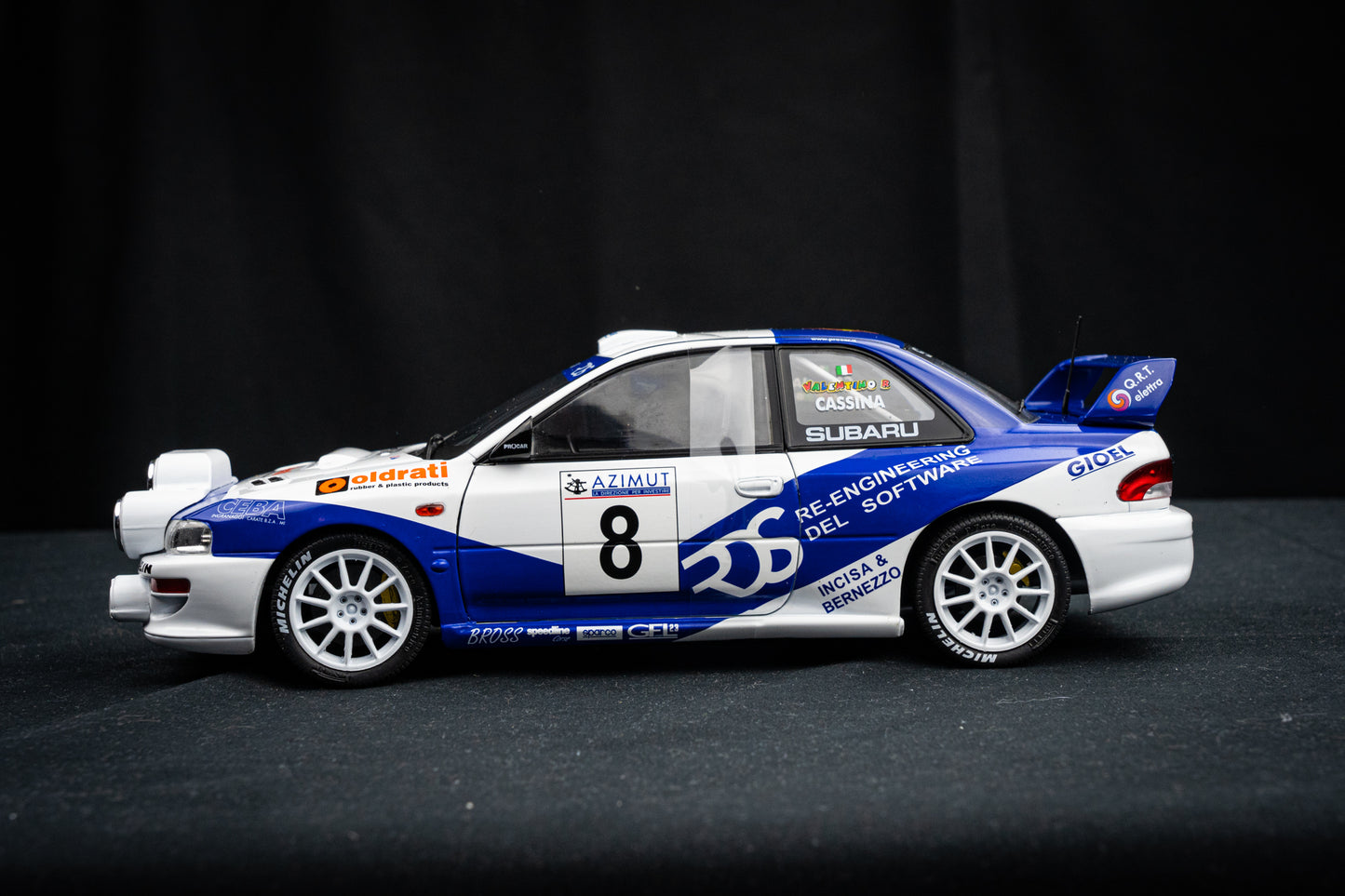 Subaru Impreza WRC S5 #8 V. Rossi / C. Cassina Rallye Azimut Monza 2000 - Solido 1:18