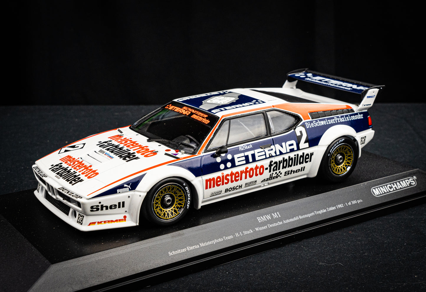 BMW M1 #2 H.J. Stuck lim. 300 pcs. Team Schnitzer - Sieger DRT Zolder 1982 - Minichamps 1:18