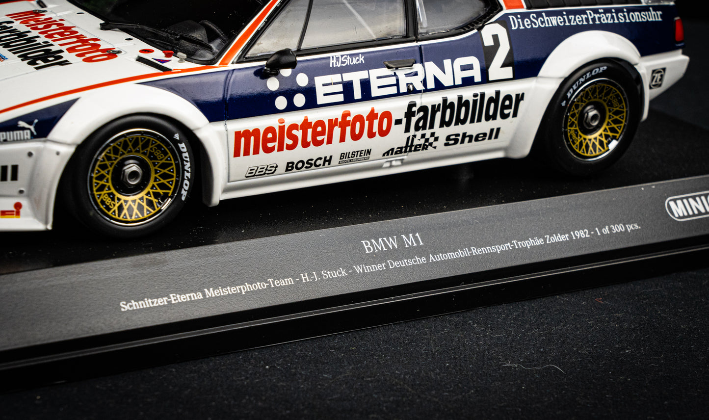 BMW M1 #2 H.J. Stuck lim. 300 pcs. Team Schnitzer - Sieger DRT Zolder 1982 - Minichamps 1:18