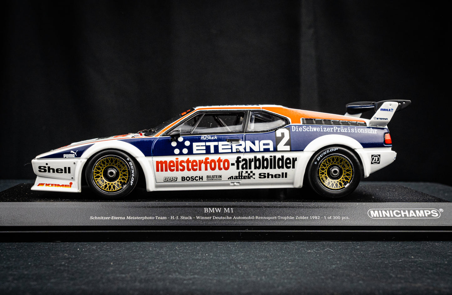 BMW M1 #2 H.J. Stuck lim. 300 pcs. Team Schnitzer - Sieger DRT Zolder 1982 - Minichamps 1:18
