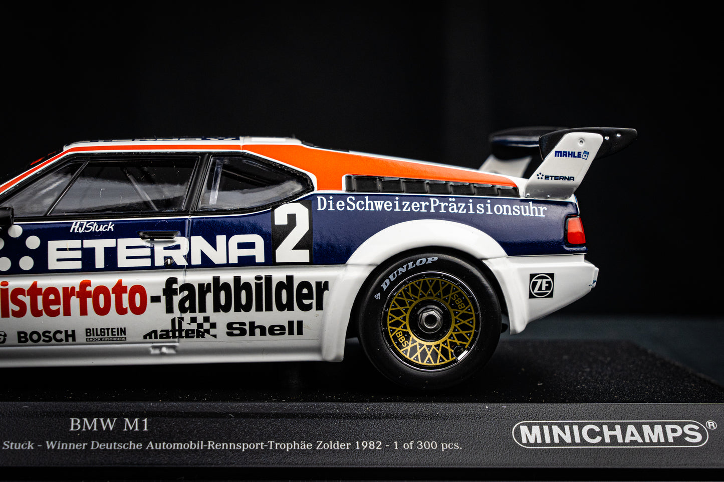 BMW M1 #2 H.J. Stuck lim. 300 pcs. Team Schnitzer - Sieger DRT Zolder 1982 - Minichamps 1:18