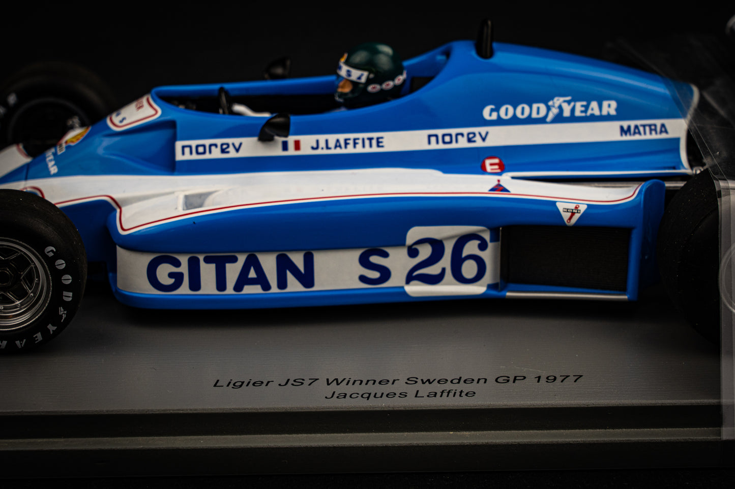 Ligier JS7 #26 Jacques Laffite - Sieger GP Schweden 1977, Spark 1:18