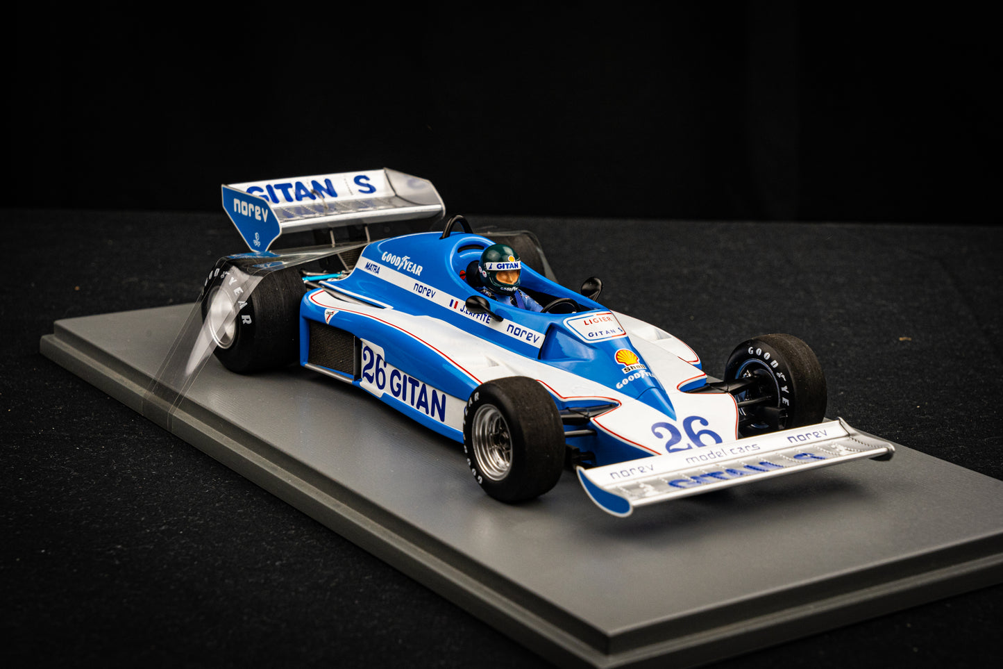 Ligier JS7 #26 Jacques Laffite - Sieger GP Schweden 1977, Spark 1:18