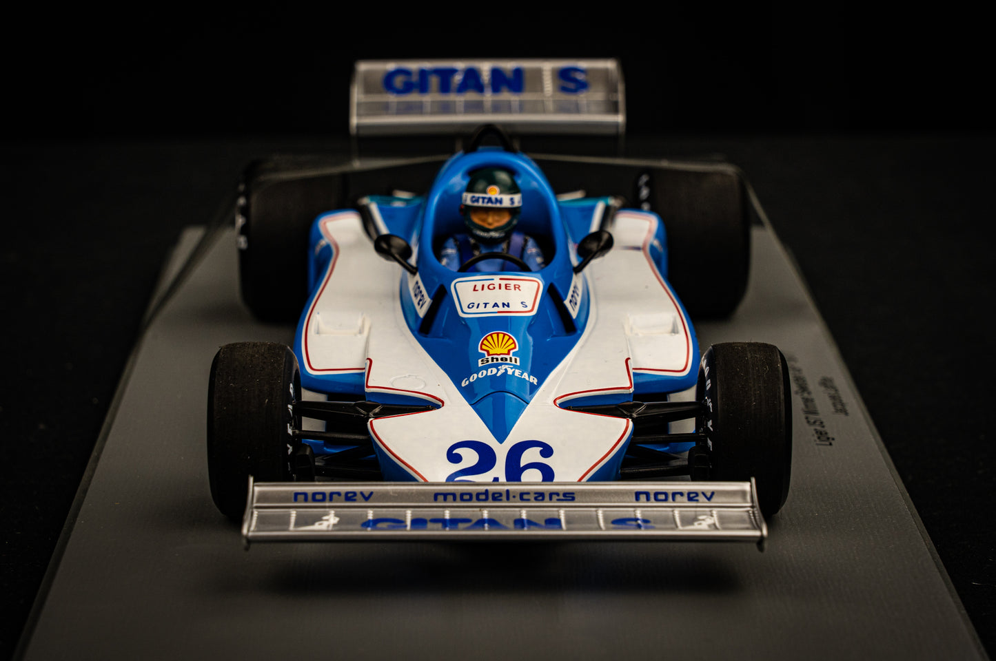 Ligier JS7 #26 Jacques Laffite - Sieger GP Schweden 1977, Spark 1:18
