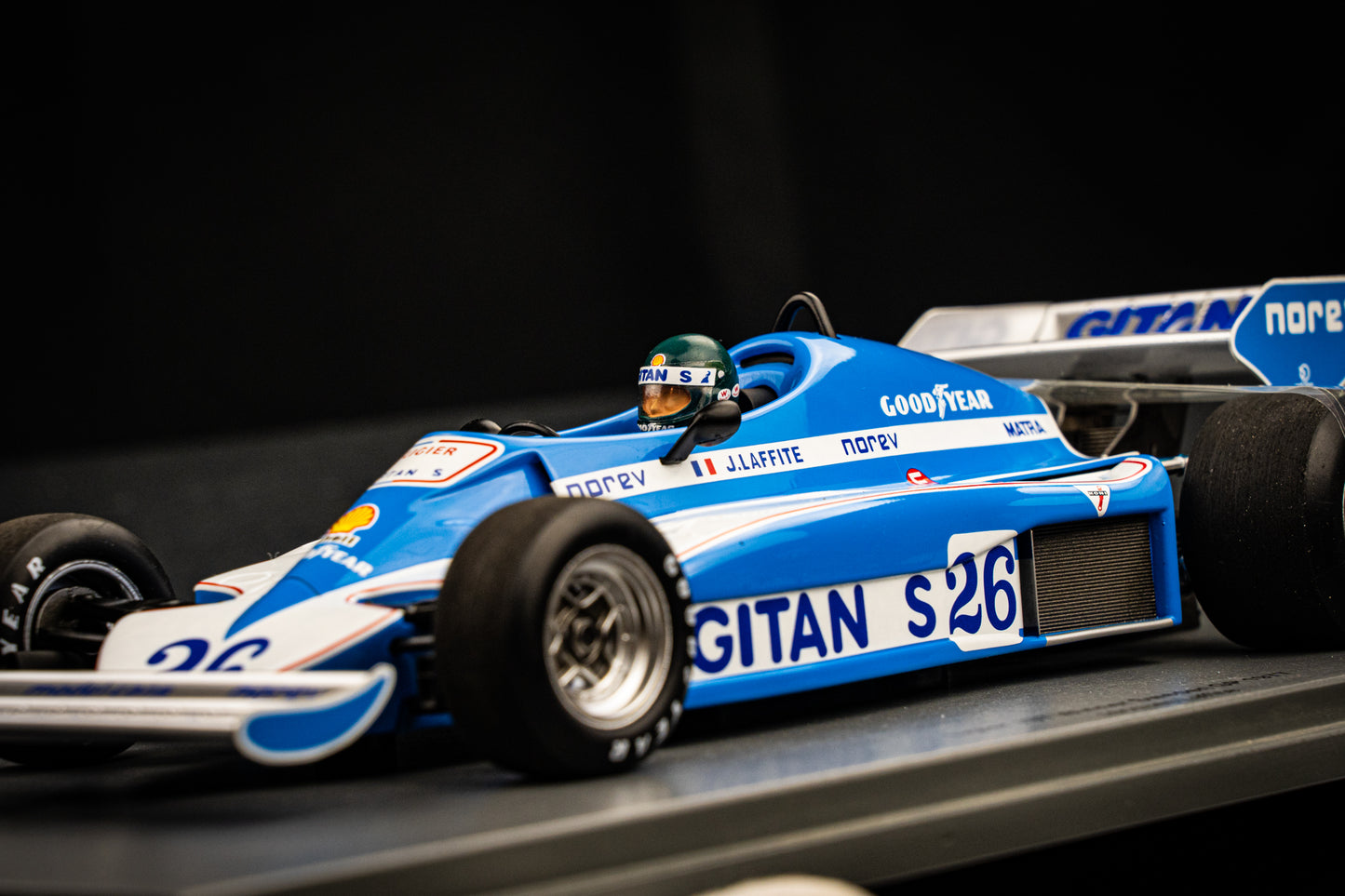 Ligier JS7 #26 Jacques Laffite - Sieger GP Schweden 1977, Spark 1:18