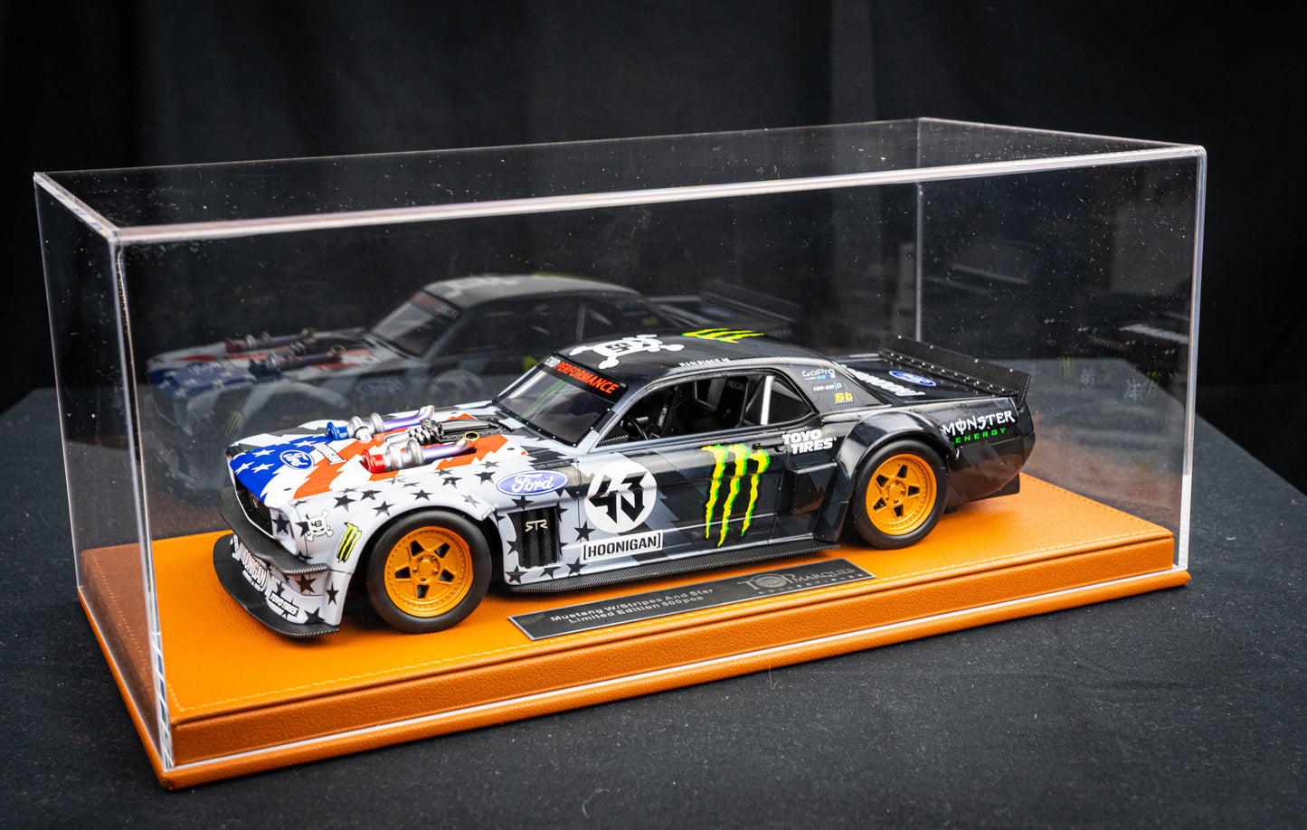 Ken Block #43 Ford Mustang 1965 Hoonigan V2 Stars and Stripes lim. 1/500 pcs. TopMarques 1:18