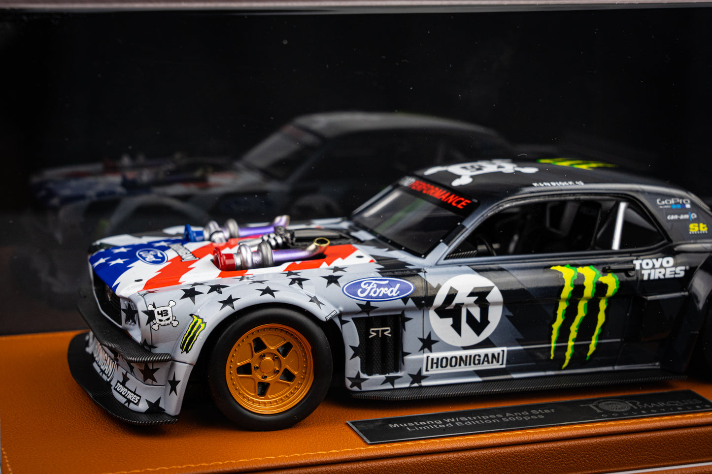 Ken Block #43 Ford Mustang 1965 Hoonigan V2 Stars and Stripes lim. 1/500 pcs. TopMarques 1:18