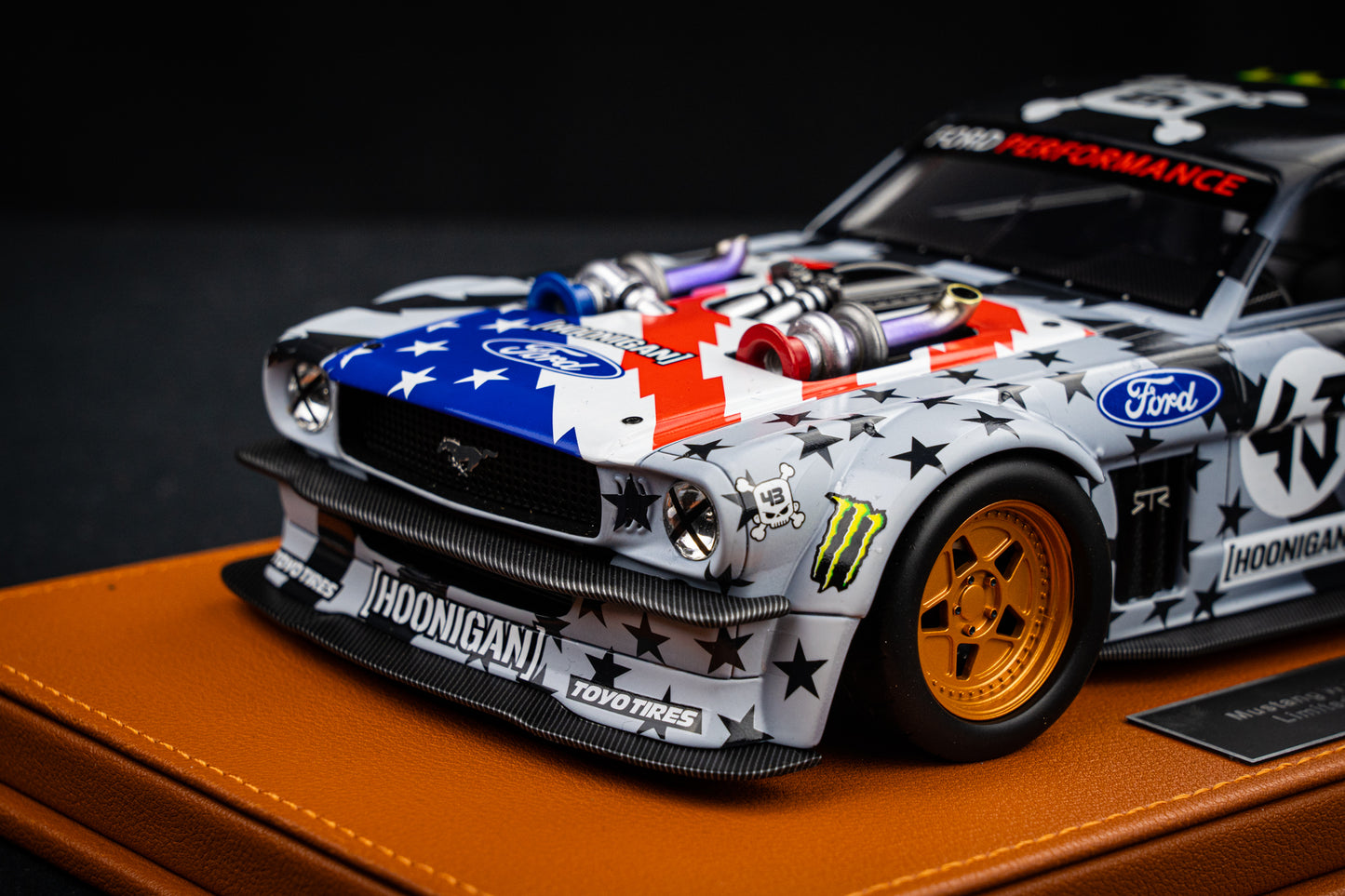 Ken Block #43 Ford Mustang 1965 Hoonigan V2 Stars and Stripes lim. 1/500 pcs. TopMarques 1:18