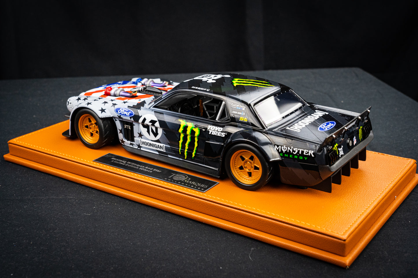 Ken Block #43 Ford Mustang 1965 Hoonigan V2 Stars and Stripes lim. 1/500 pcs. TopMarques 1:18