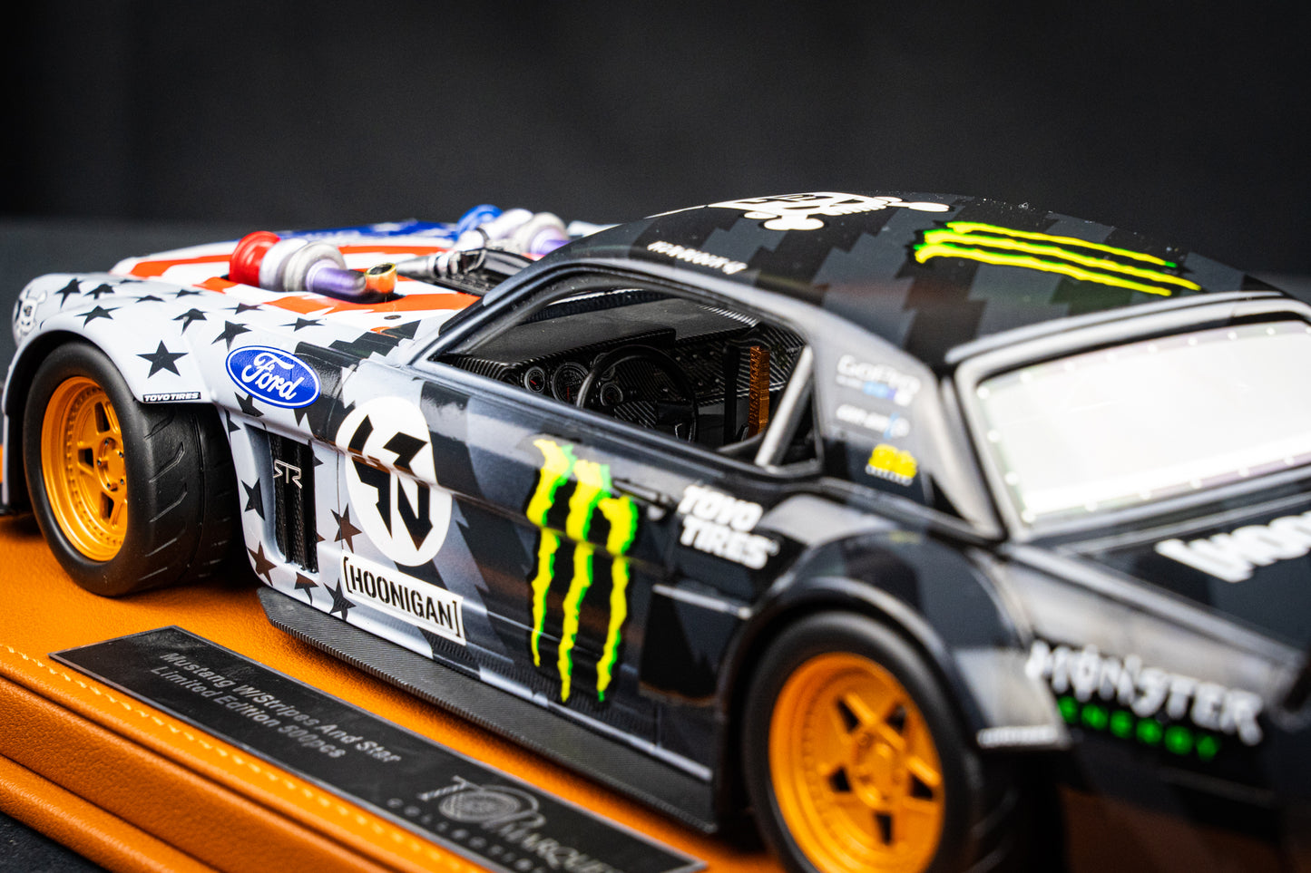 Ken Block #43 Ford Mustang 1965 Hoonigan V2 Stars and Stripes lim. 1/500 pcs. TopMarques 1:18
