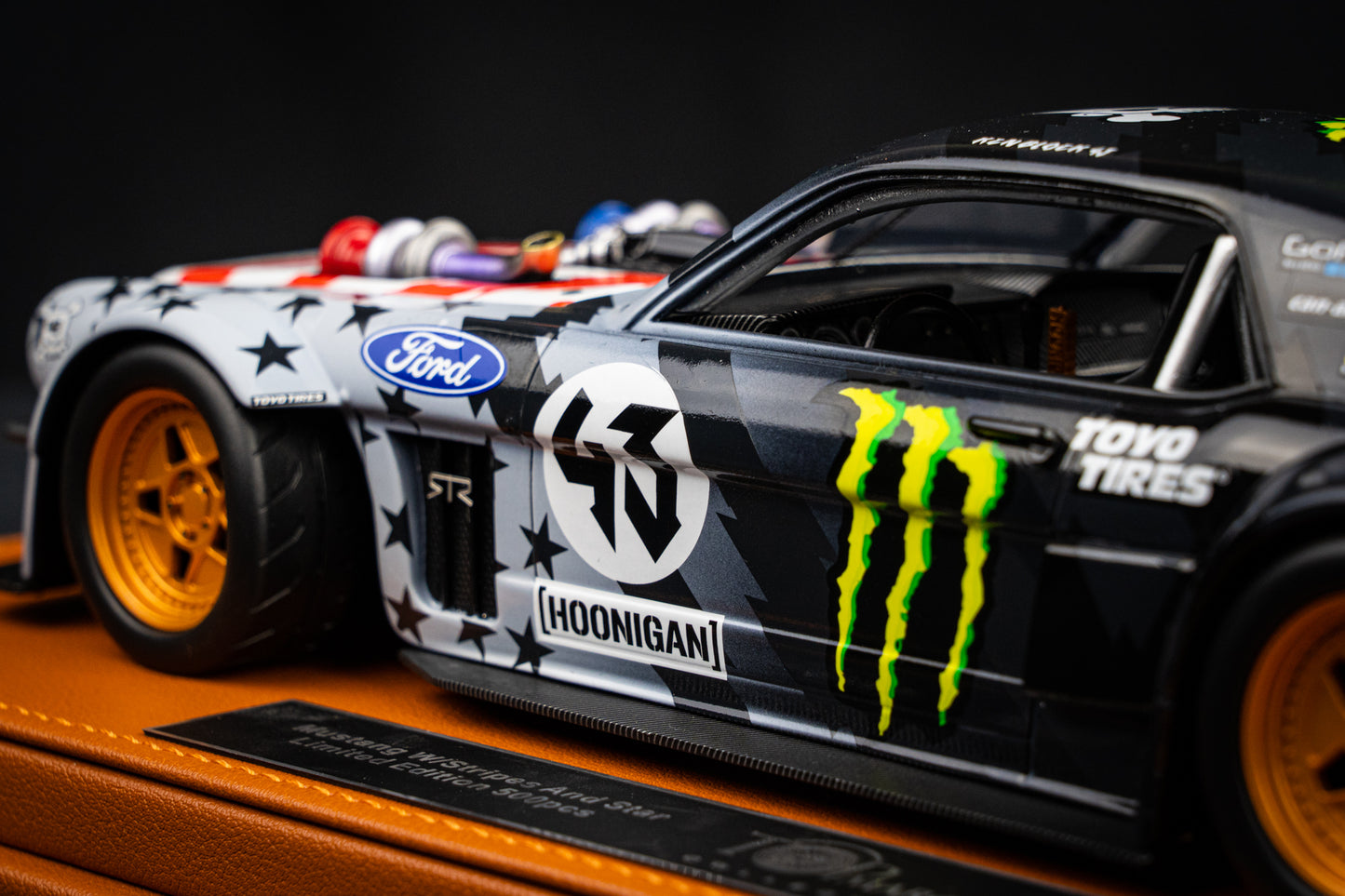 Ken Block #43 Ford Mustang 1965 Hoonigan V2 Stars and Stripes lim. 1/500 pcs. TopMarques 1:18