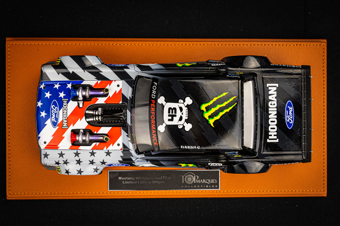 Ken Block #43 Ford Mustang 1965 Hoonigan V2 Stars and Stripes lim. 1/500 pcs. TopMarques 1:18