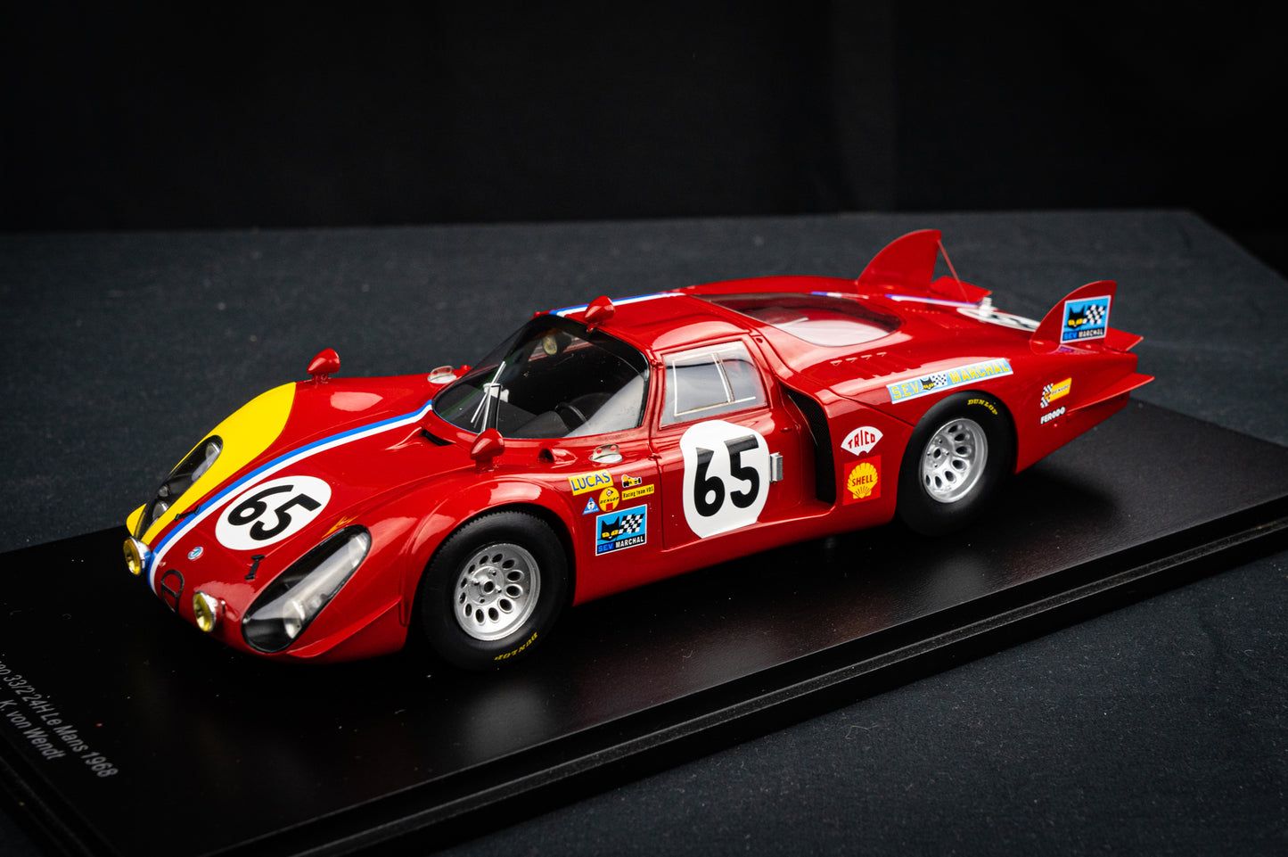 Alfa Romeo 33/2 #65 Trosch / von Wendt - 24h LeMans 1968, Spark 1:18
