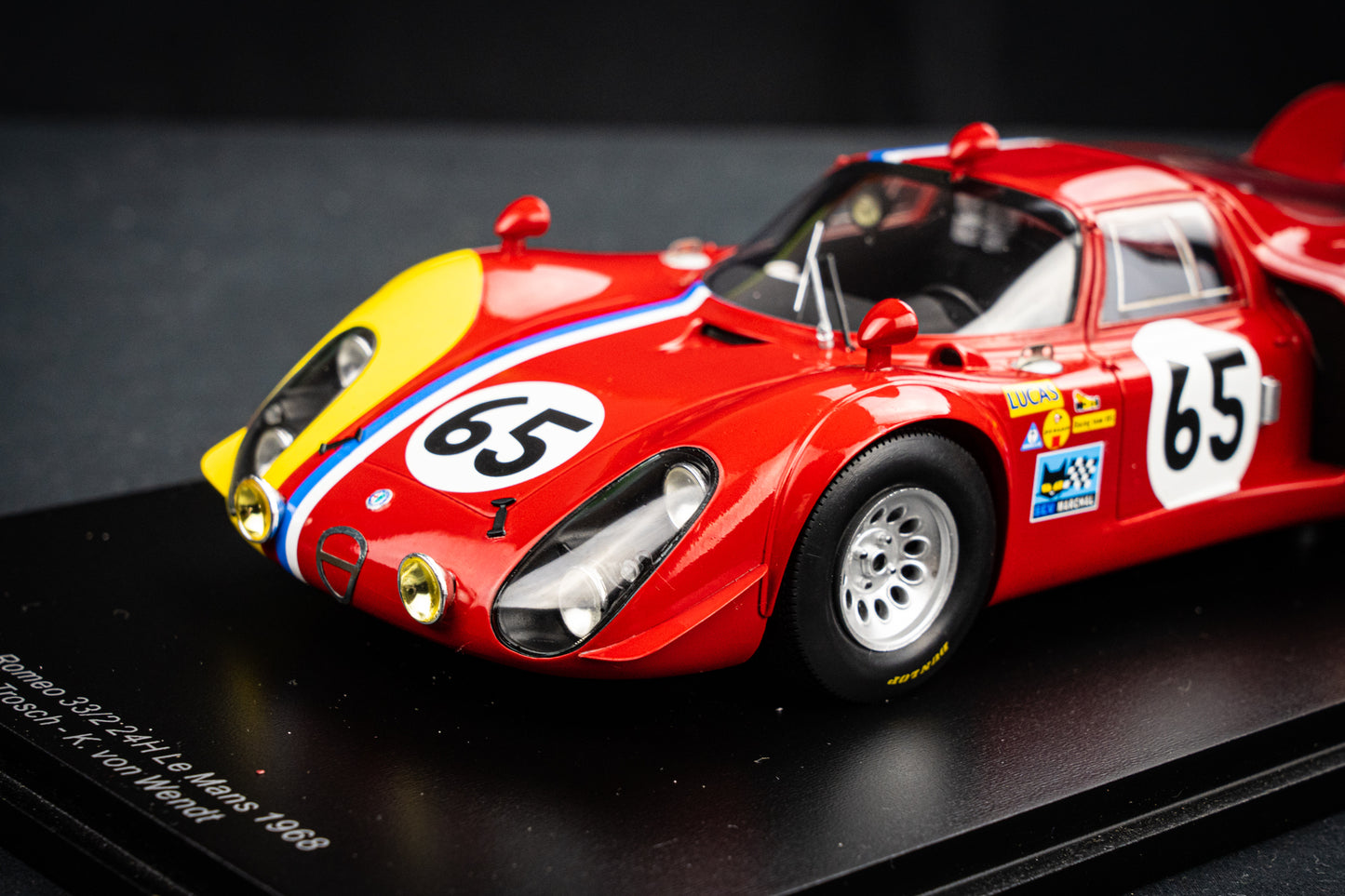 Alfa Romeo 33/2 #65 Trosch / von Wendt - 24h LeMans 1968, Spark 1:18
