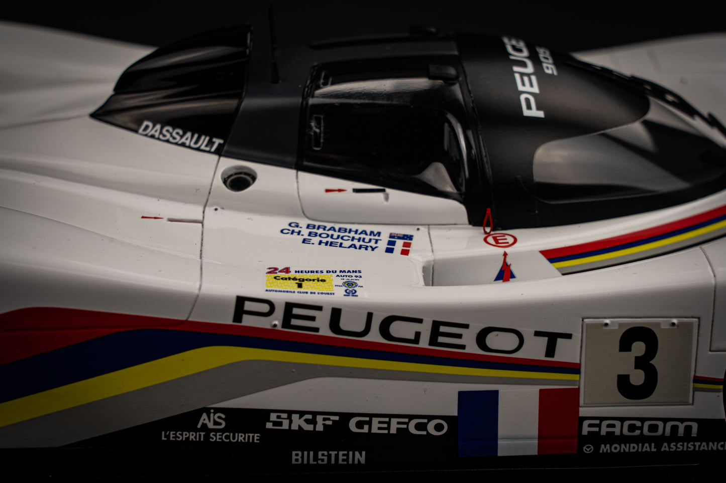 Peugeot 905 #3 Brabham / Bouchut / Helary - Sieger 24h LeMans 1993, Spark 1:18