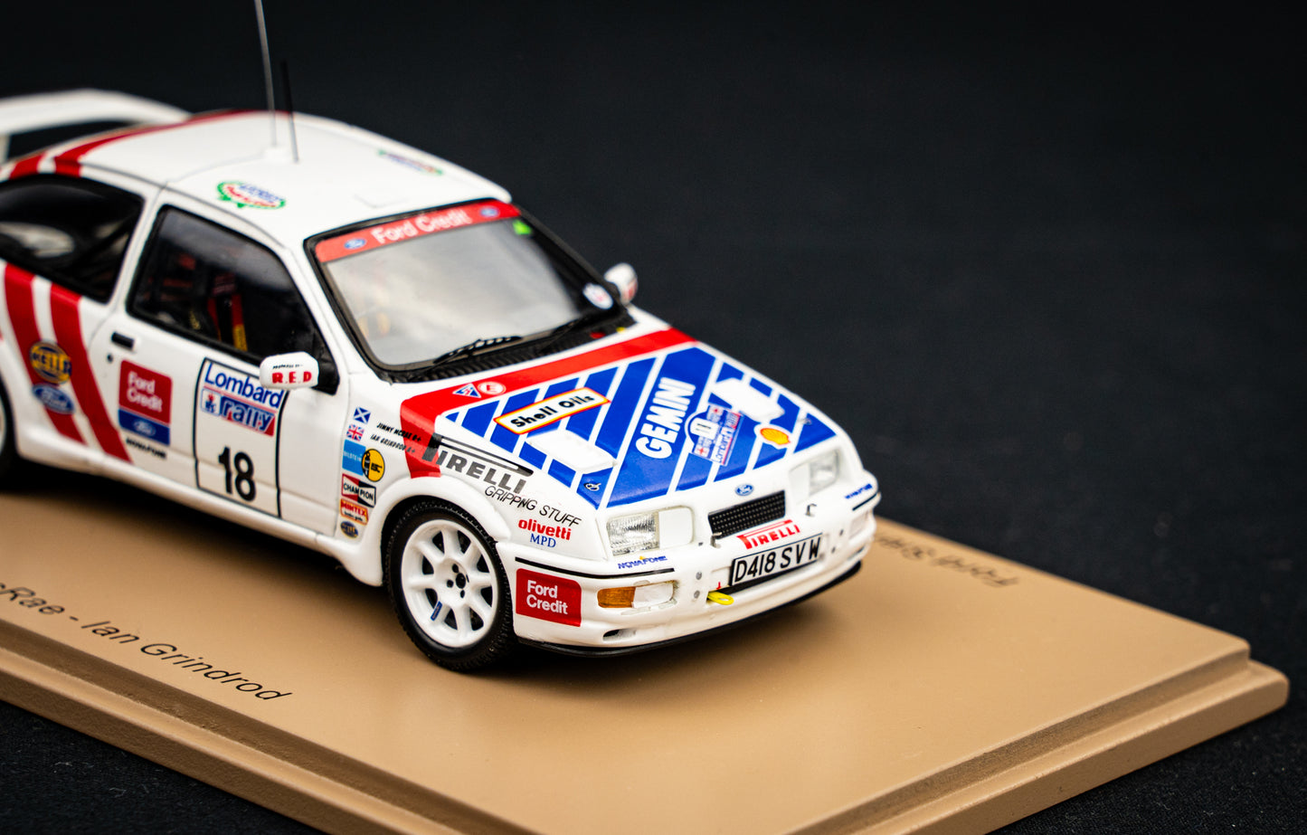Ford Sierra RS Cosworth #18 J.McRae / I.Grindrod 3rd RAC Rallye 87 1:43 Spark