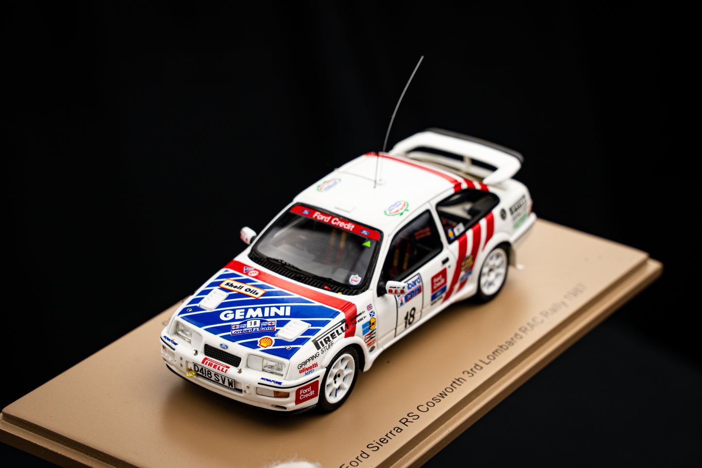 Ford Sierra RS Cosworth #18 J.McRae / I.Grindrod 3rd RAC Rallye 87 1:43 Spark