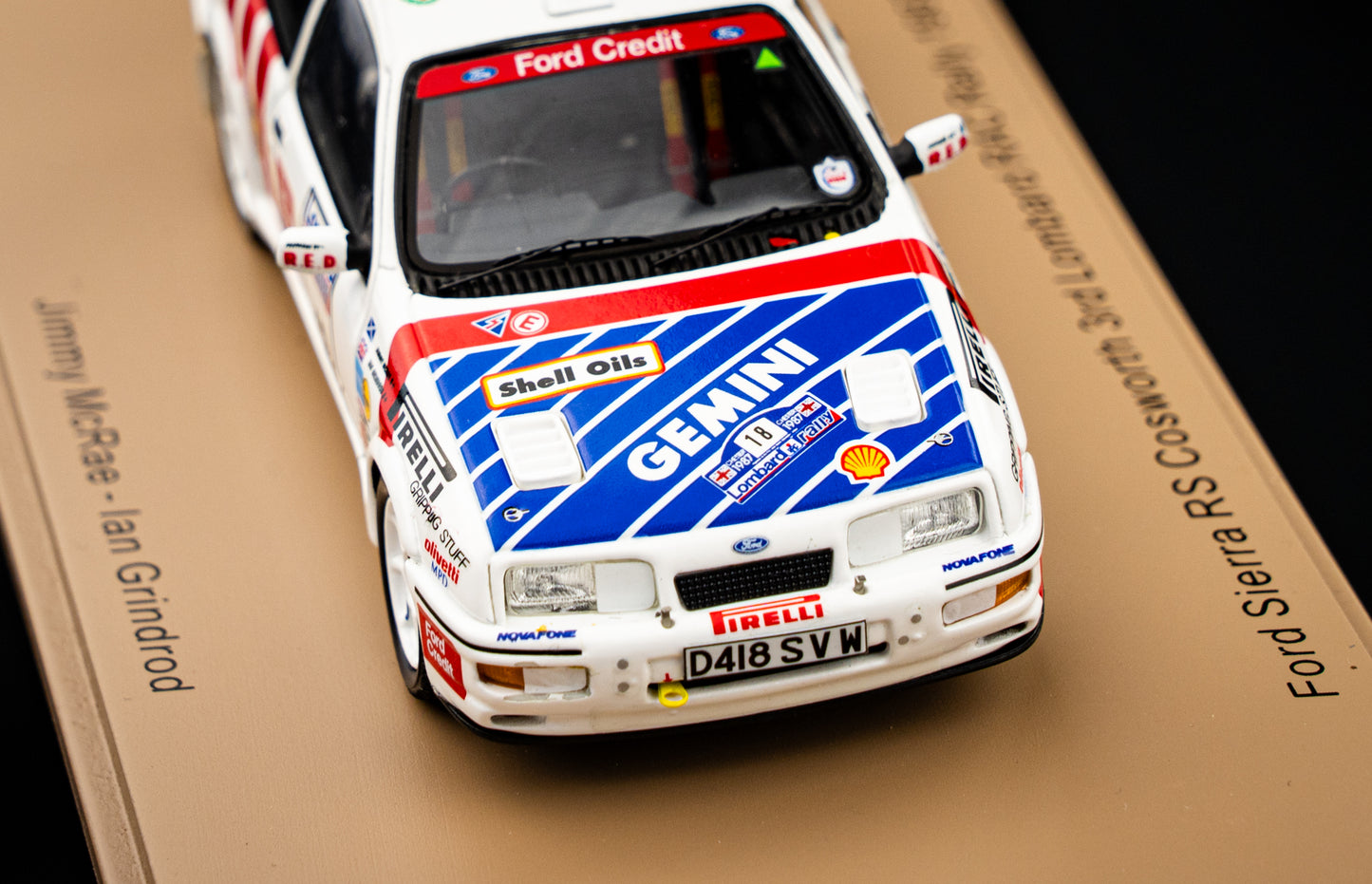 Ford Sierra RS Cosworth #18 J.McRae / I.Grindrod 3rd RAC Rallye 87 1:43 Spark