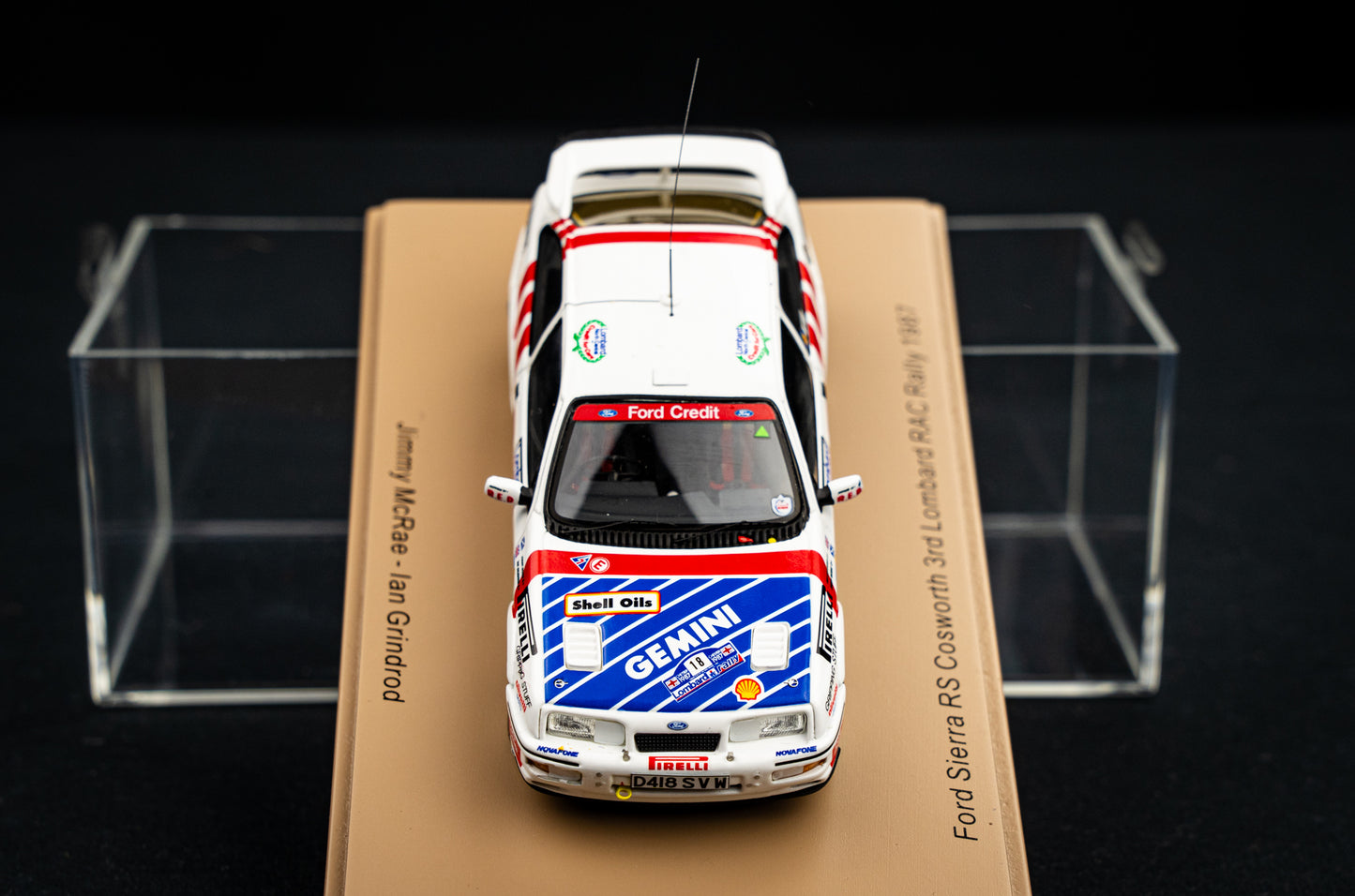 Ford Sierra RS Cosworth #18 J.McRae / I.Grindrod 3rd RAC Rallye 87 1:43 Spark