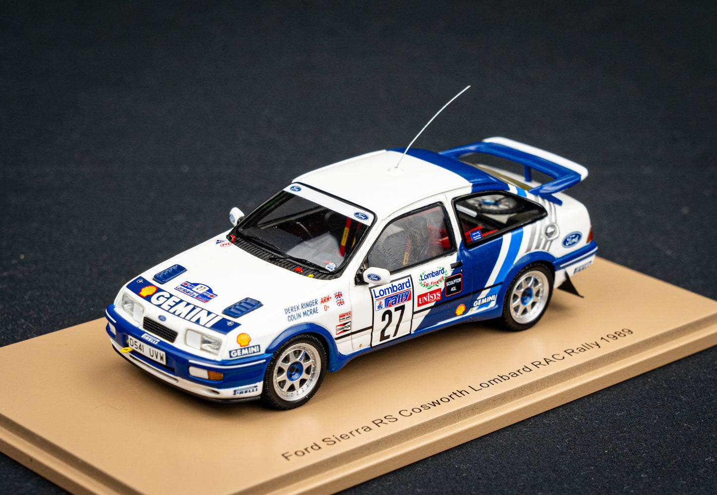 Ford Sierra RS Cosworth #27 C. McRae / D. Ringer RAC Rallye 89 1:43 Spark