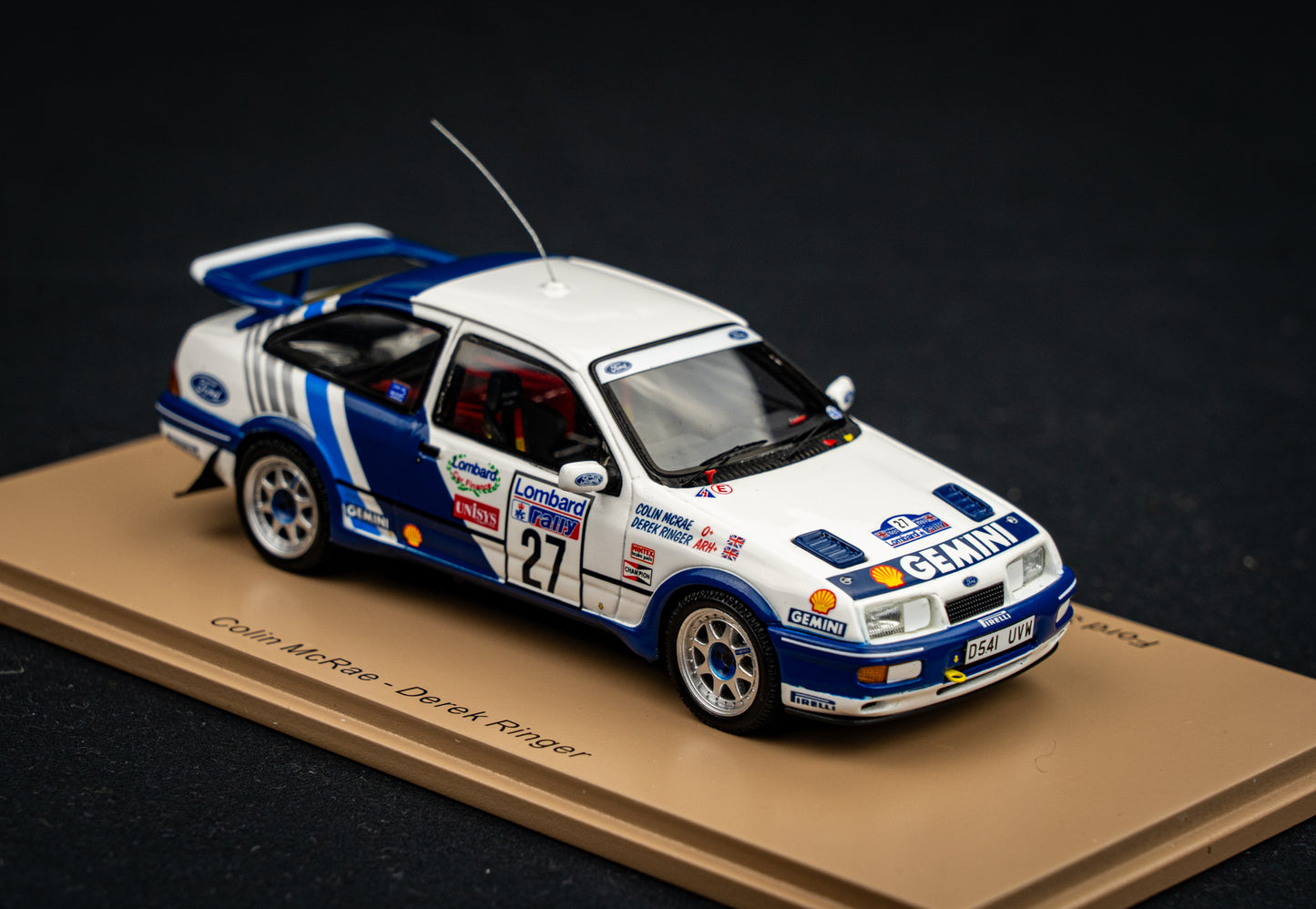 Ford Sierra RS Cosworth #27 C. McRae / D. Ringer RAC Rallye 89 1:43 Spark