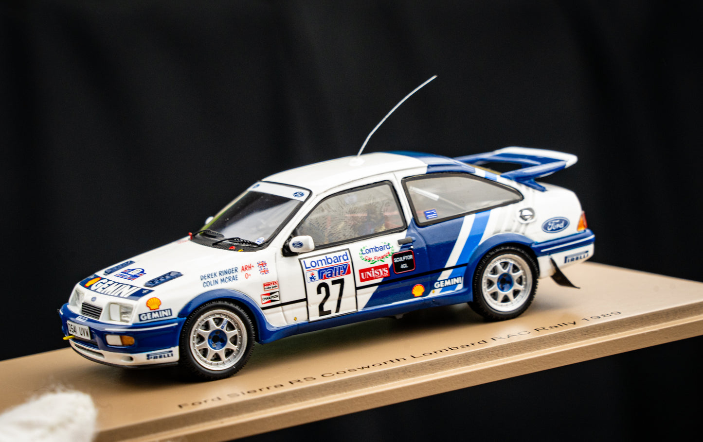 Ford Sierra RS Cosworth #27 C. McRae / D. Ringer RAC Rallye 89 1:43 Spark