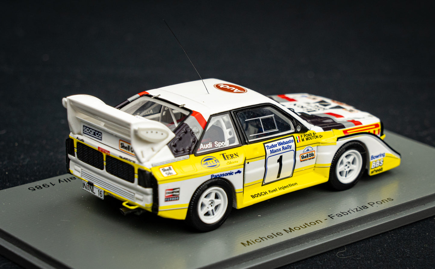 Audi Sport quattro S1 E2 #1 M. Mouton / F. Pons Manx International Rallye 1985 - Spark 1:43