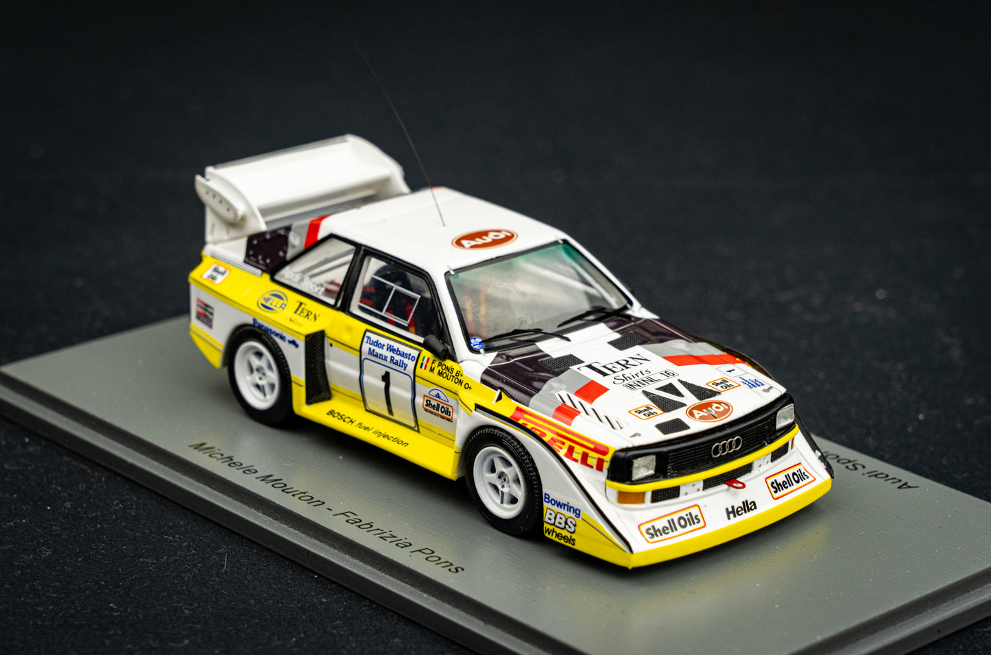 Audi Sport quattro S1 E2 #1 M. Mouton / F. Pons Manx International Rallye 1985 - Spark 1:43