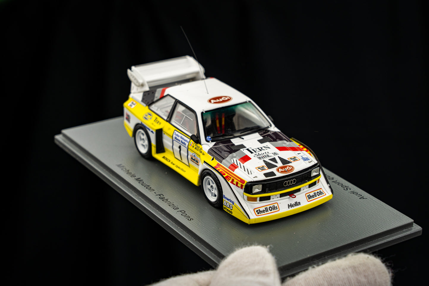 Audi Sport quattro S1 E2 #1 M. Mouton / F. Pons Manx International Rallye 1985 - Spark 1:43