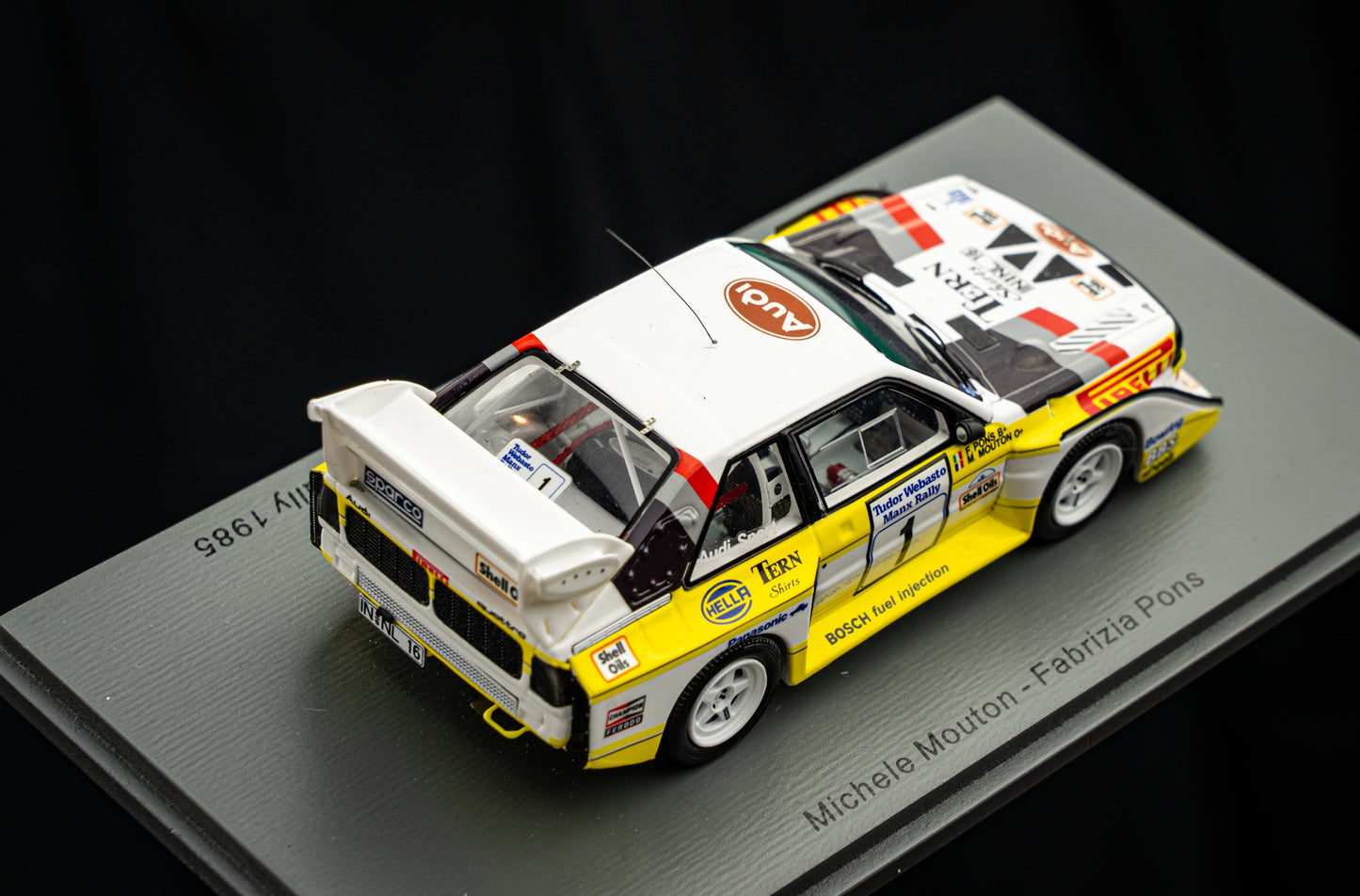 Audi Sport quattro S1 E2 #1 M. Mouton / F. Pons Manx International Rallye 1985 - Spark 1:43