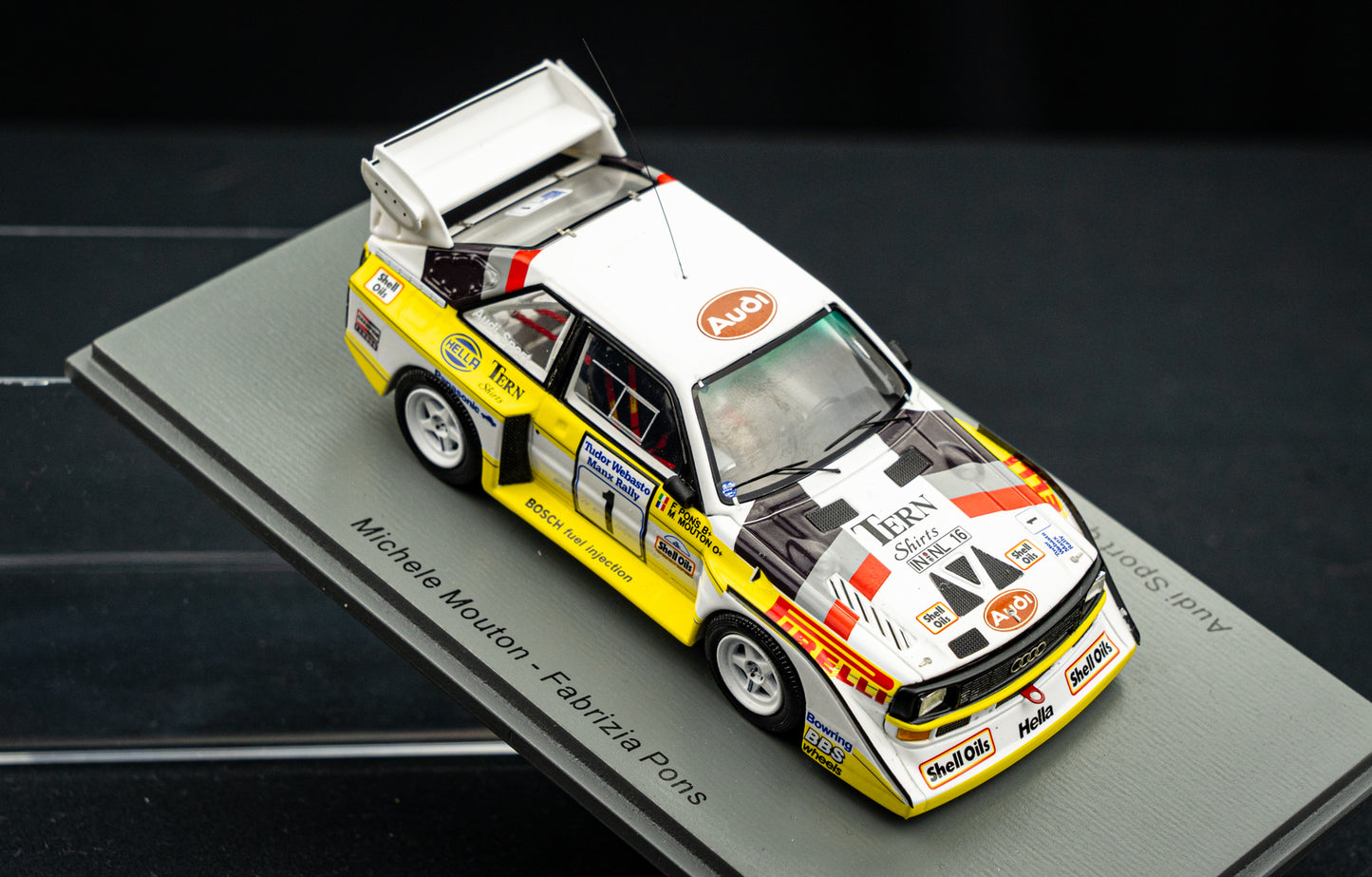 Audi Sport quattro S1 E2 #1 M. Mouton / F. Pons Manx International Rallye 1985 - Spark 1:43
