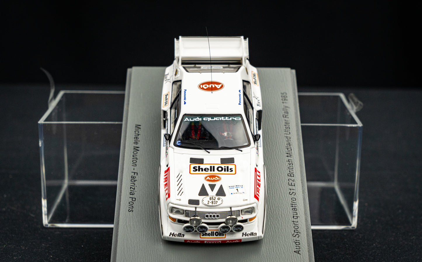 Audi Sport quattro S1 E2 #1 M. Mouton / F. Pons Ulster Rallye 1985 - Spark 1:43