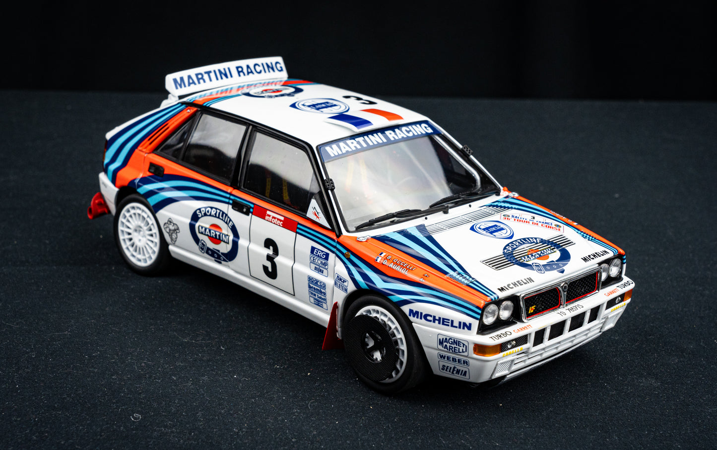 Lancia Delta HF Integrale Evo #3 D. Auriol / B. Occelli Tour de Corse 1992 - Kyosho 1:18