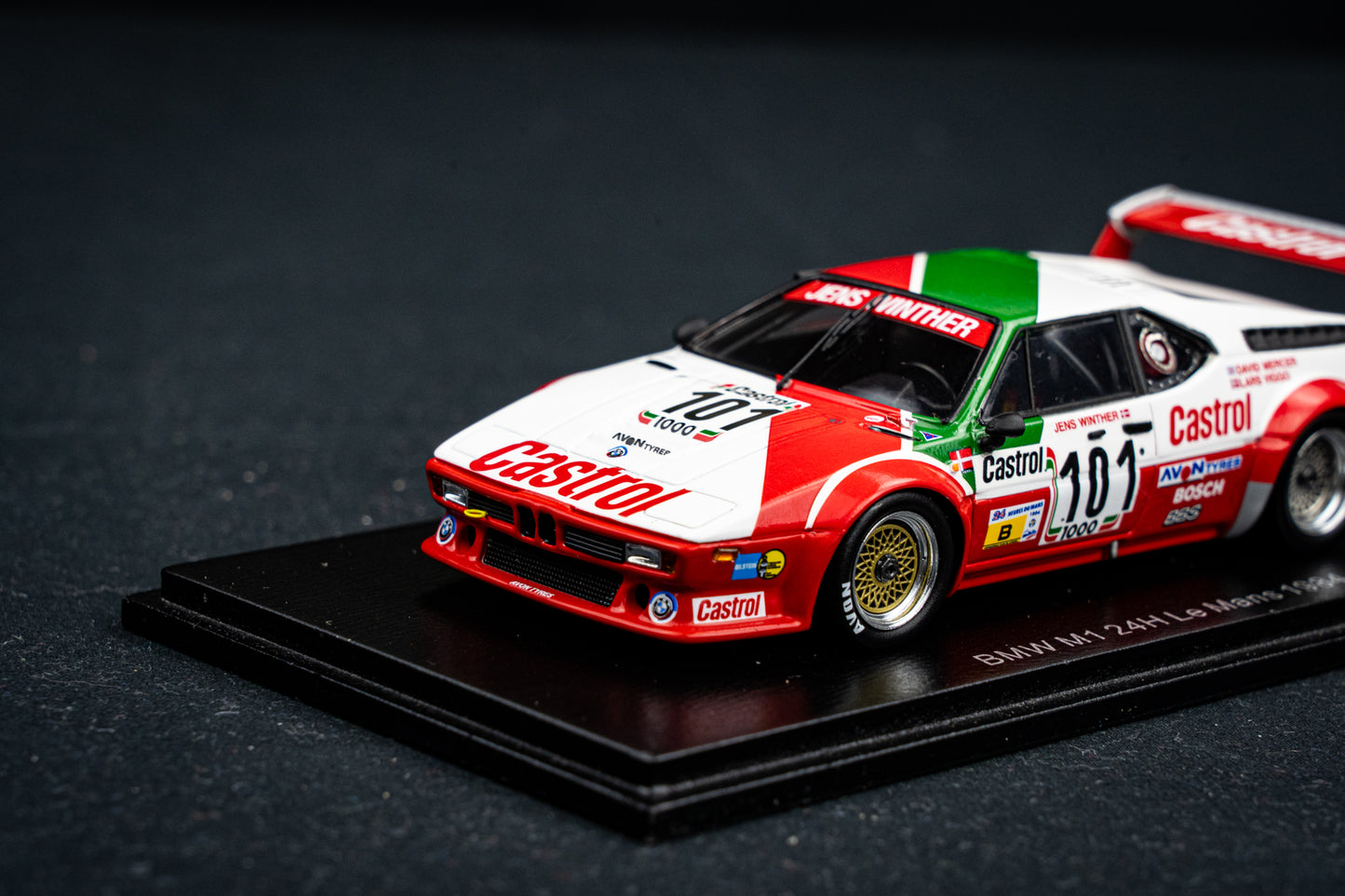 BMW M1 #101 J. Winther / D. Mercer / L-V. Jensen - 24h LeMans 1984 - Spark 1:43