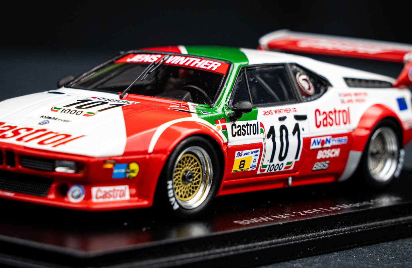 BMW M1 #101 J. Winther / D. Mercer / L-V. Jensen - 24h LeMans 1984 - Spark 1:43