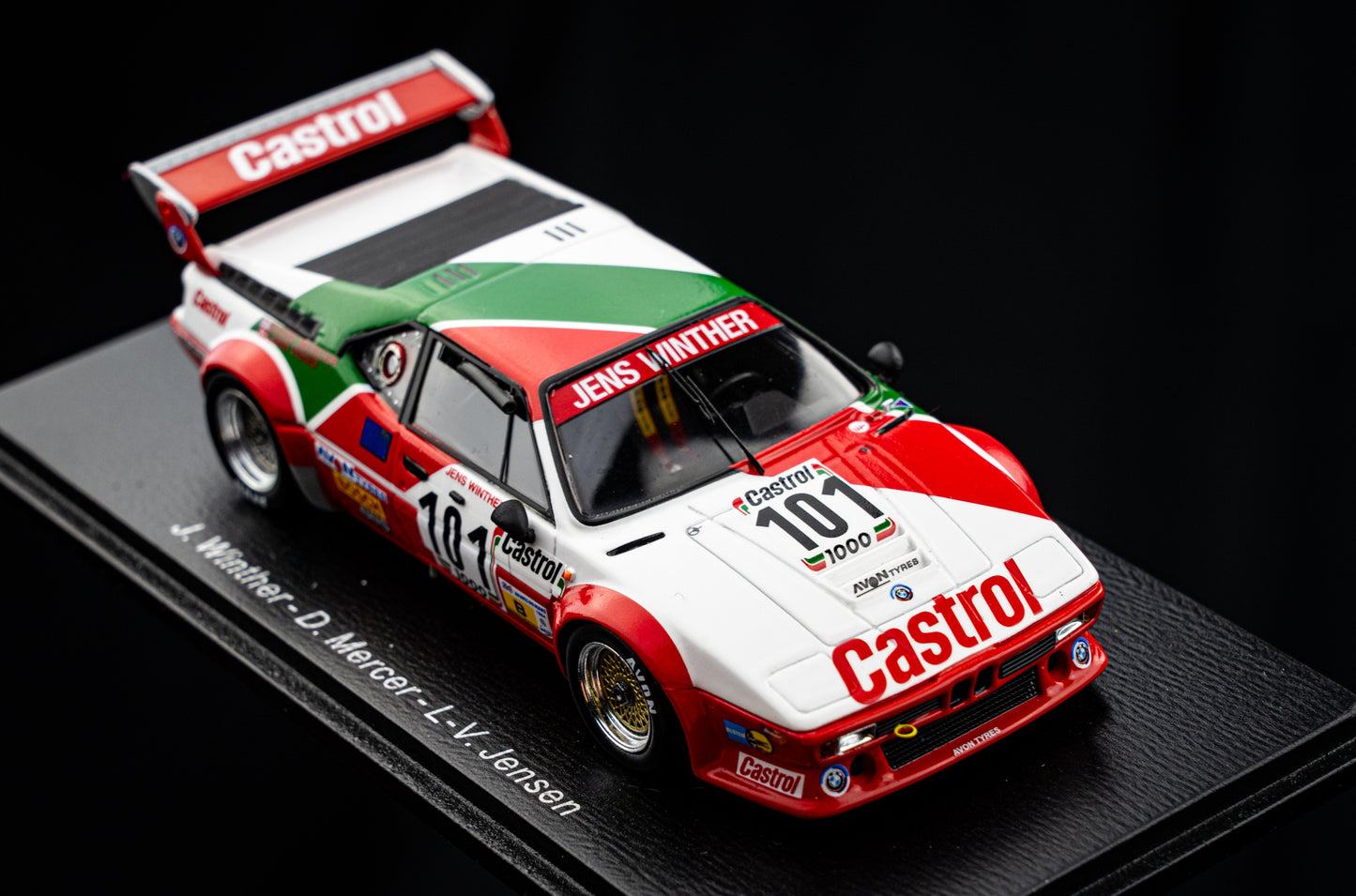 BMW M1 #101 J. Winther / D. Mercer / L-V. Jensen - 24h LeMans 1984 - Spark 1:43