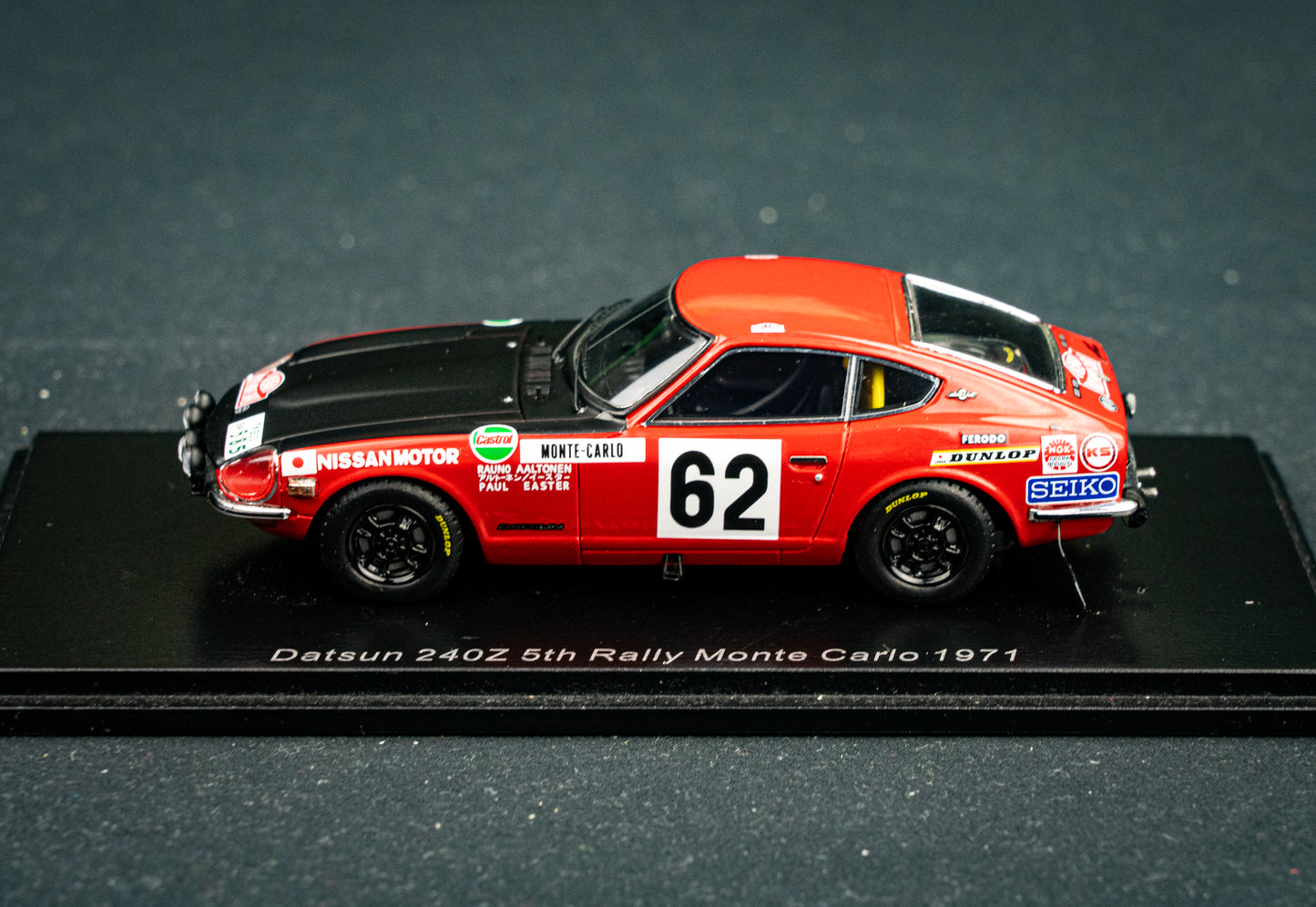 Datsun 240Z #62 Rauno Altonen / Paul Easter - 5th Rallye Monte Carlo 1971 - Spark 1:43