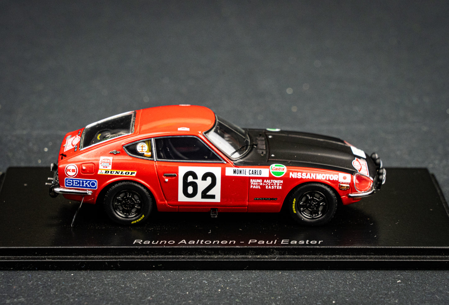 Datsun 240Z #62 Rauno Altonen / Paul Easter - 5th Rallye Monte Carlo 1971 - Spark 1:43