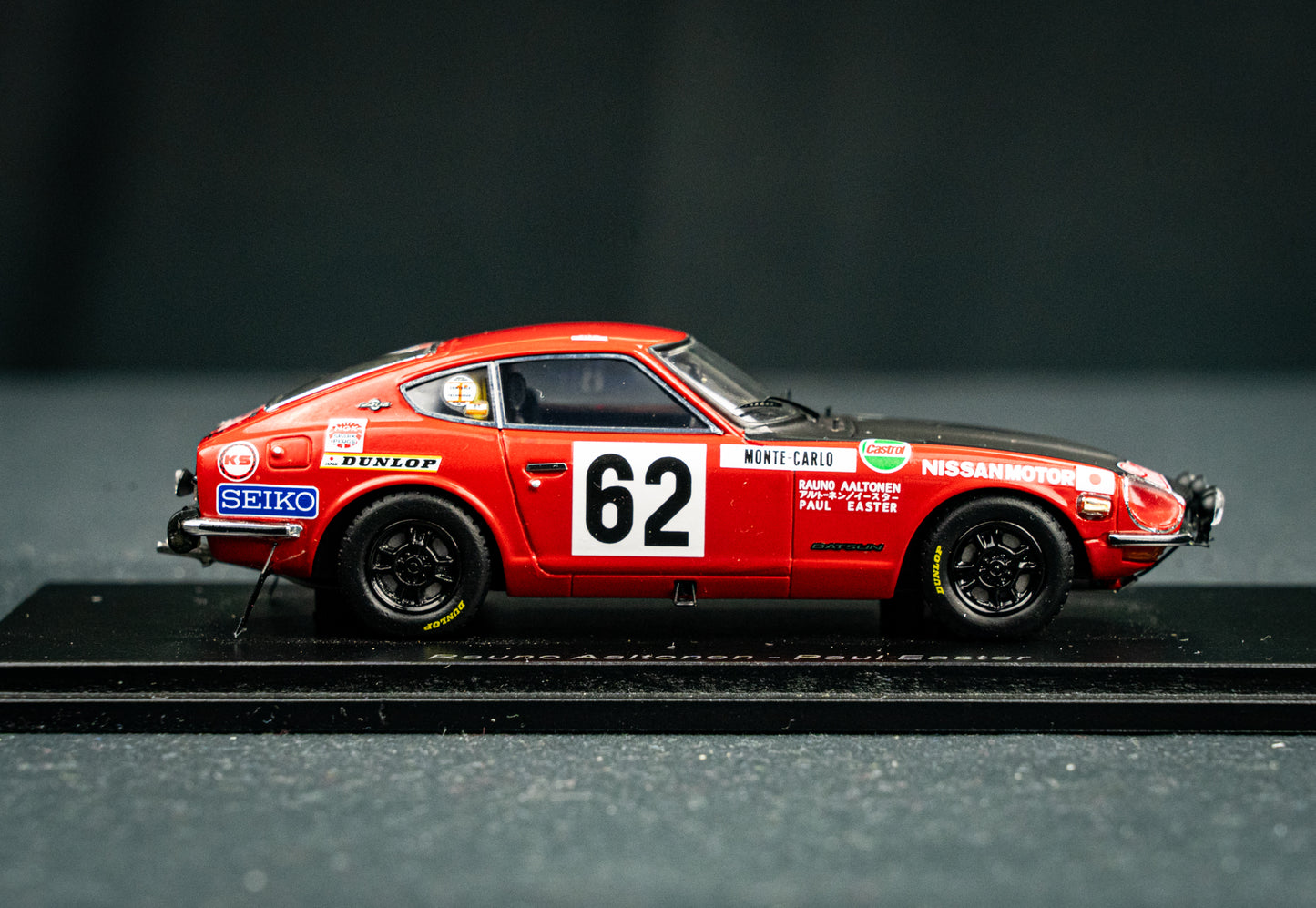 Datsun 240Z #62 Rauno Altonen / Paul Easter - 5th Rallye Monte Carlo 1971 - Spark 1:43