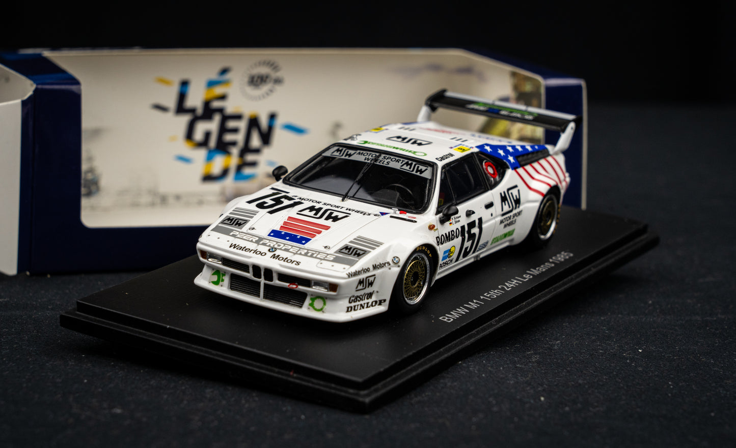 BMW M1 #151 Dören / Birrane / Libert - 15th 24h LeMans 1985 - Spark 1:43