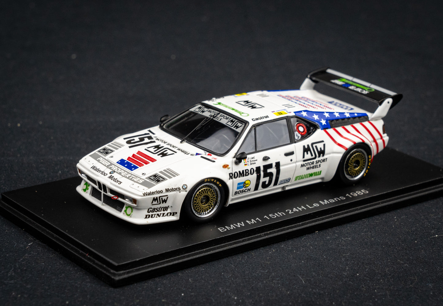 BMW M1 #151 Dören / Birrane / Libert - 15th 24h LeMans 1985 - Spark 1:43