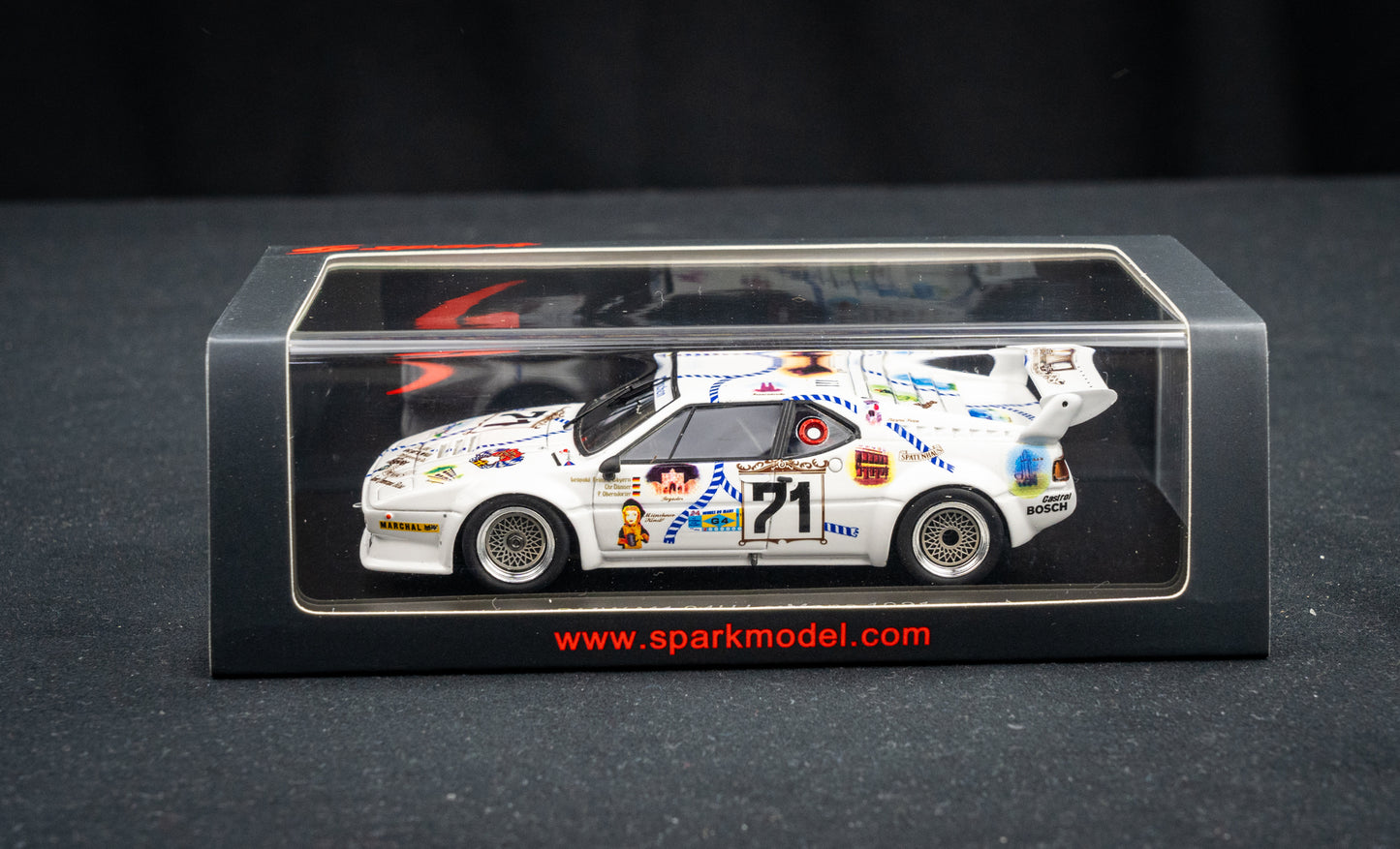 BMW M1 #71 Danner / v. Bayern / Oberndorfer - 24h LeMans 1981 - Spark 1:43