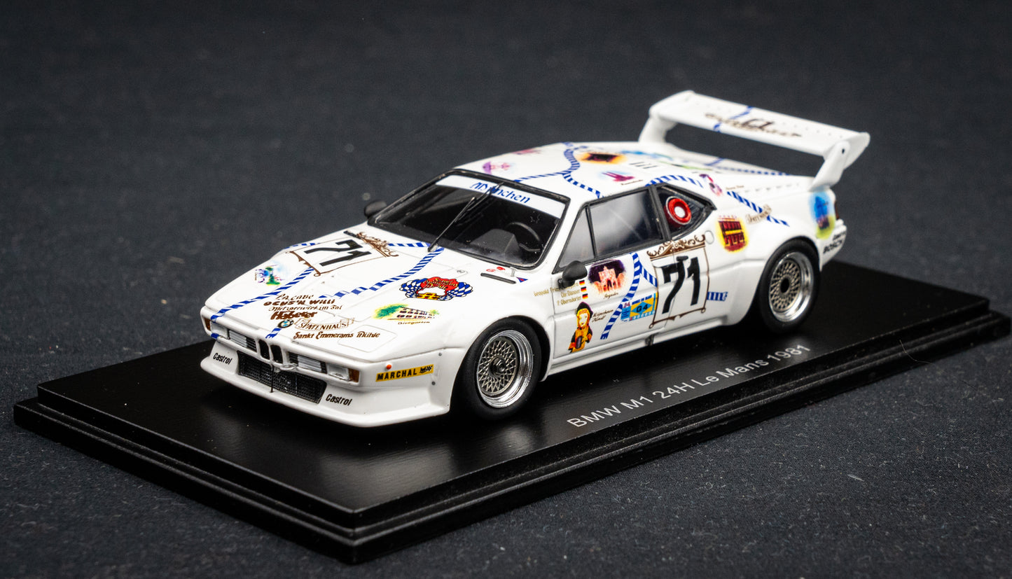 BMW M1 #71 Danner / v. Bayern / Oberndorfer - 24h LeMans 1981 - Spark 1:43