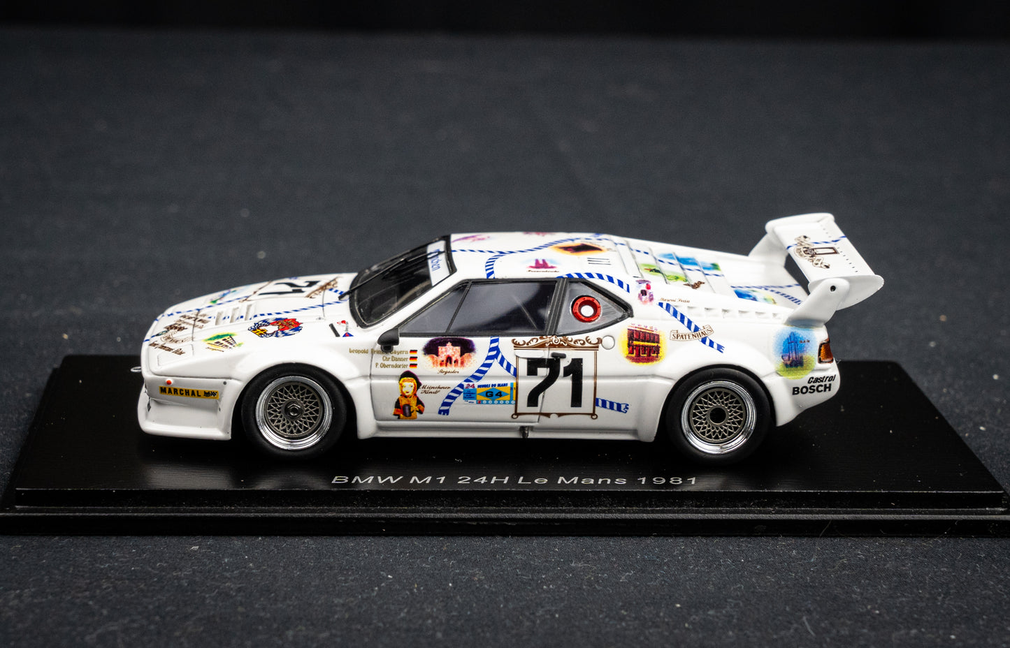 BMW M1 #71 Danner / v. Bayern / Oberndorfer - 24h LeMans 1981 - Spark 1:43