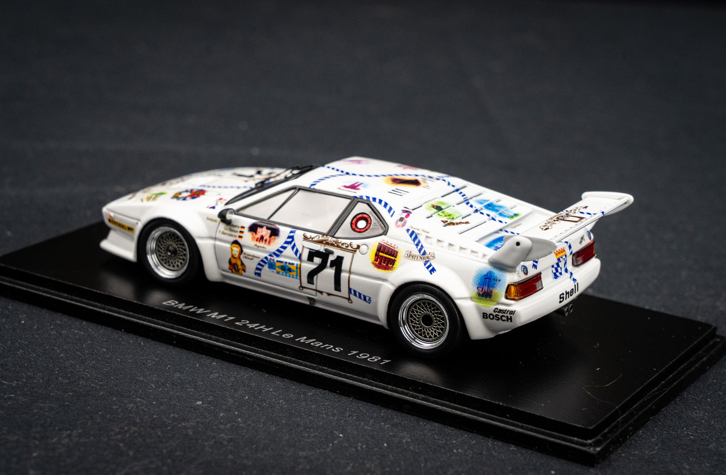 BMW M1 #71 Danner / v. Bayern / Oberndorfer - 24h LeMans 1981 - Spark 1:43