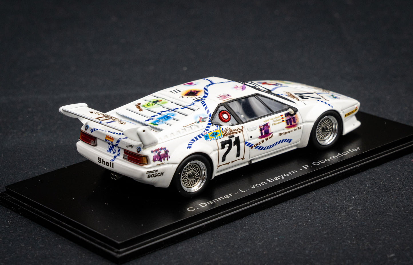 BMW M1 #71 Danner / v. Bayern / Oberndorfer - 24h LeMans 1981 - Spark 1:43