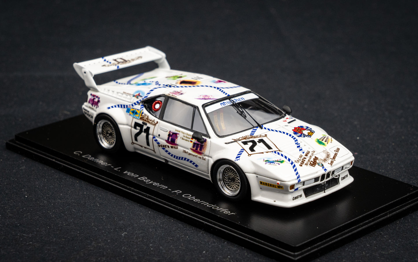 BMW M1 #71 Danner / v. Bayern / Oberndorfer - 24h LeMans 1981 - Spark 1:43