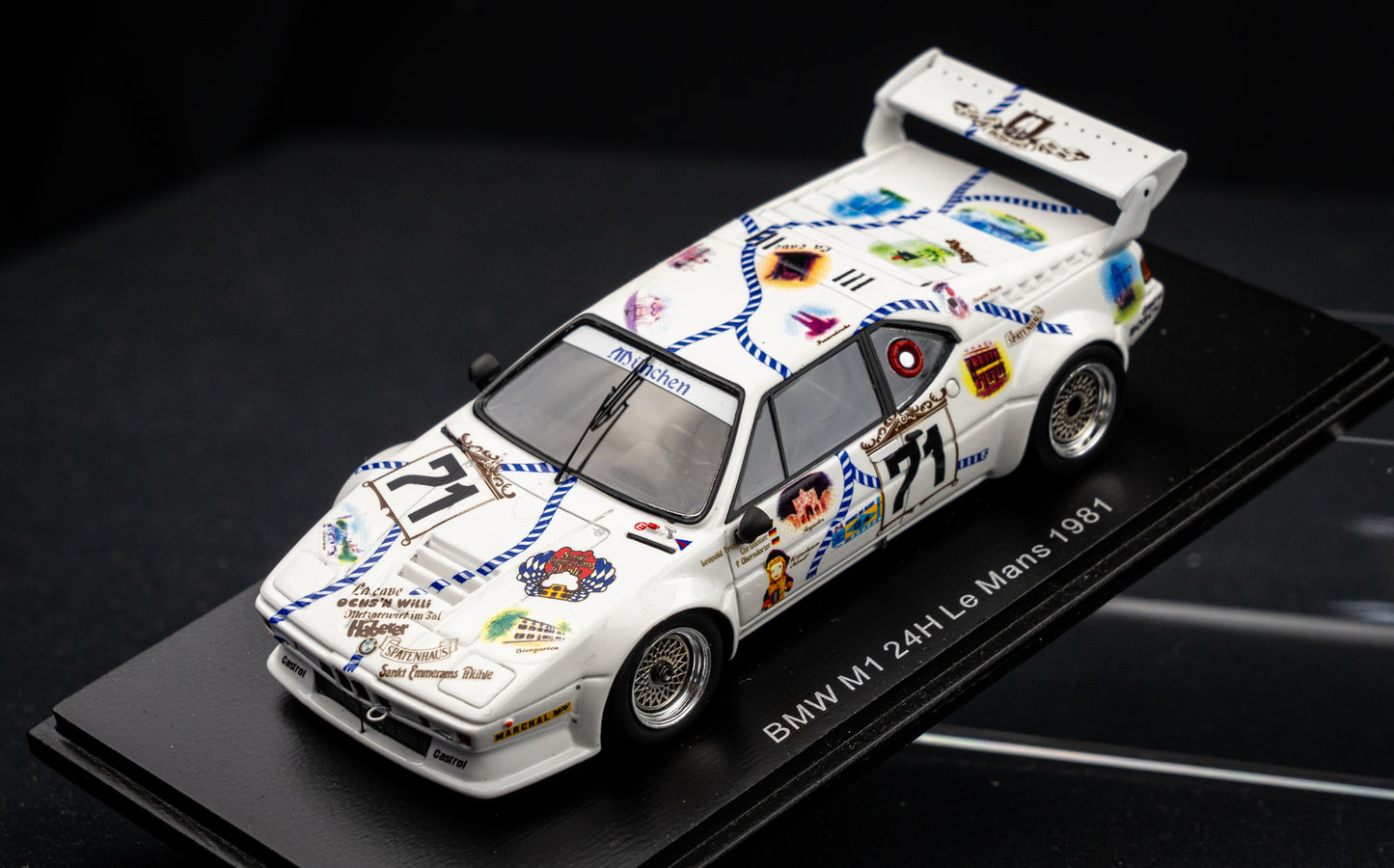 BMW M1 #71 Danner / v. Bayern / Oberndorfer - 24h LeMans 1981 - Spark 1:43