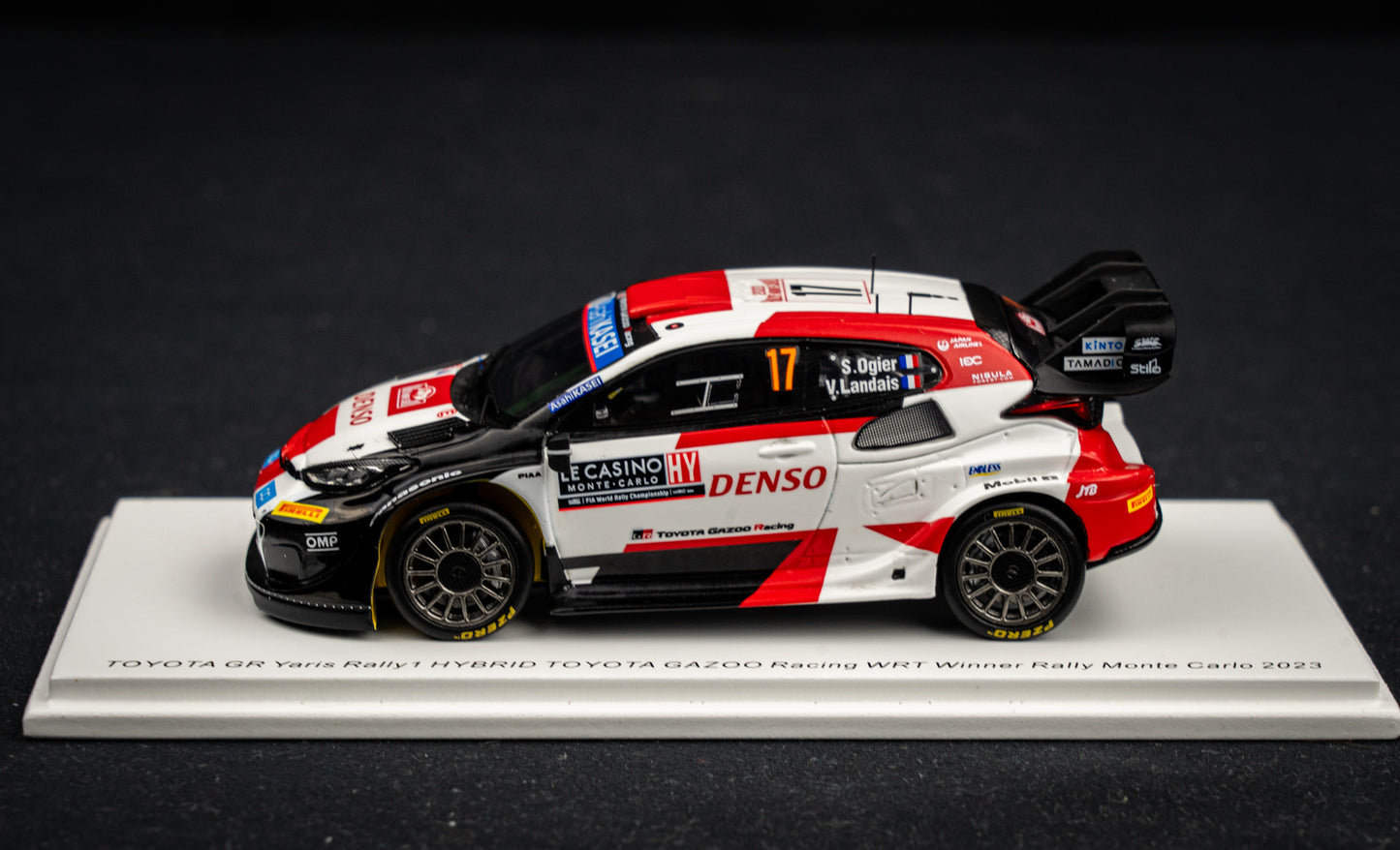 Toyota GR Yaris Rallye1 #17 Ogier / Landais - Winner Rallye Monte Carlo 2023 - Spark 1:43