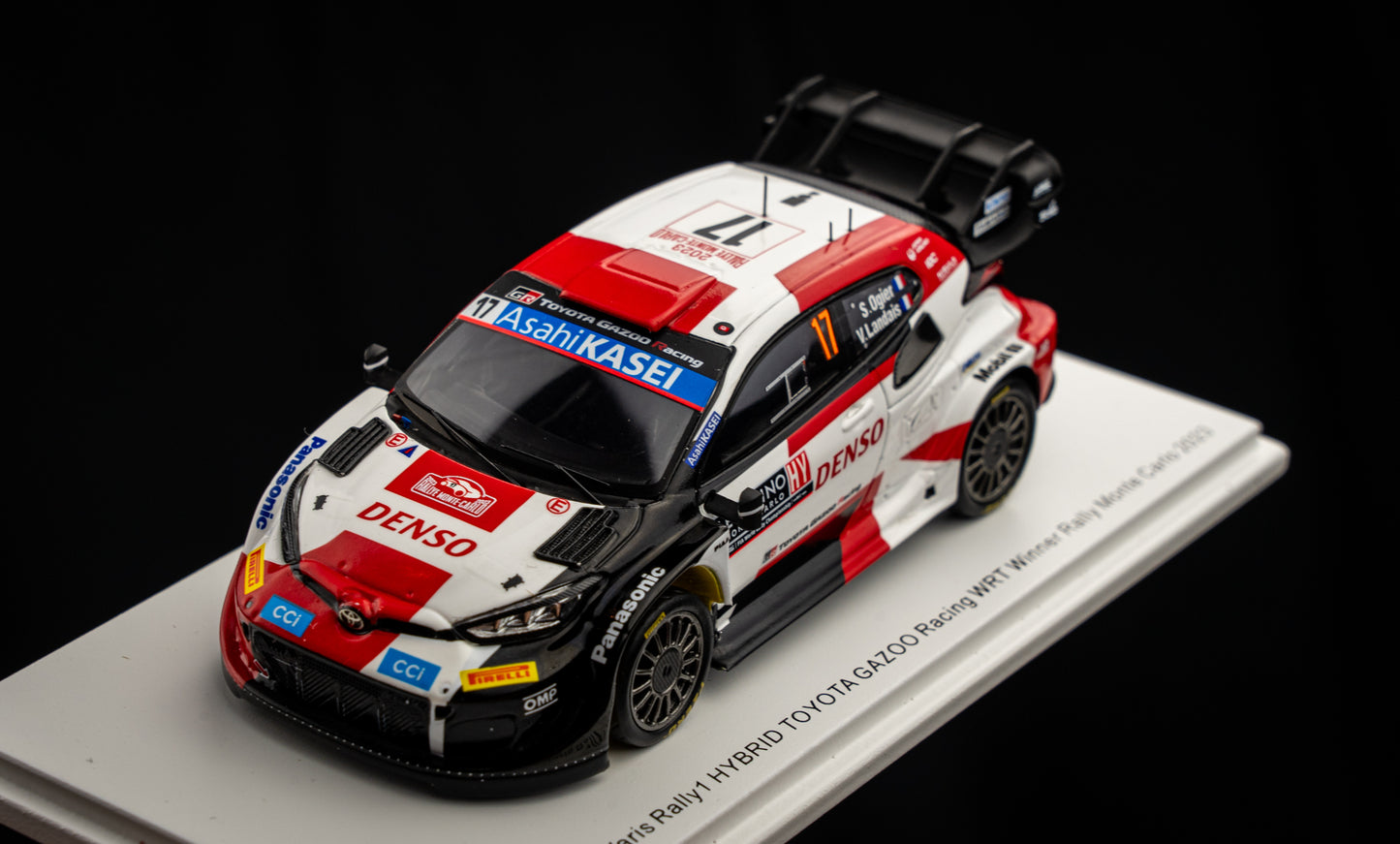 Toyota GR Yaris Rallye1 #17 Ogier / Landais - Winner Rallye Monte Carlo 2023 - Spark 1:43